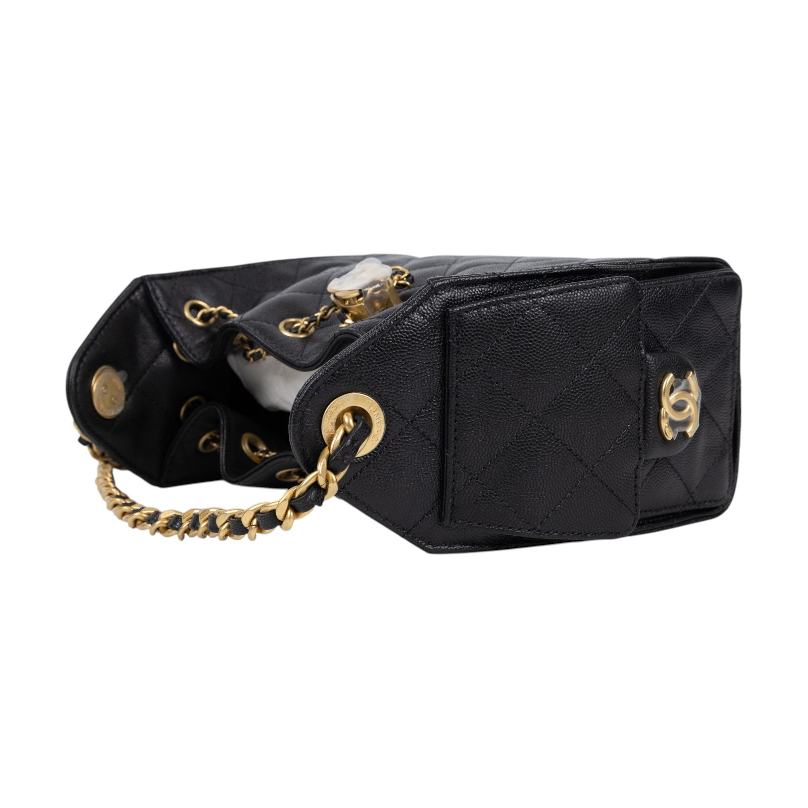 香奈兒 CHANEL 25 迷你包 AS5631 B20304 黑金荔枝25包 MINI 原廠盒子/防塵袋/購買證明