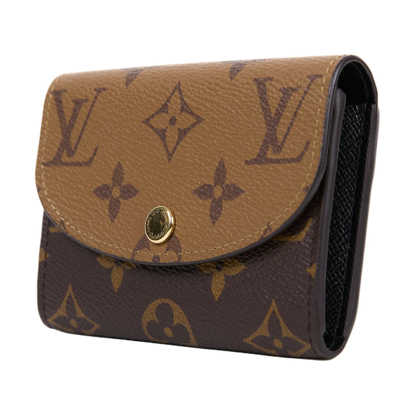 路易威登 LOUIS VUITTON Rosalie 零錢包 M82333 晶片款 原花雙色短夾 無附屬品