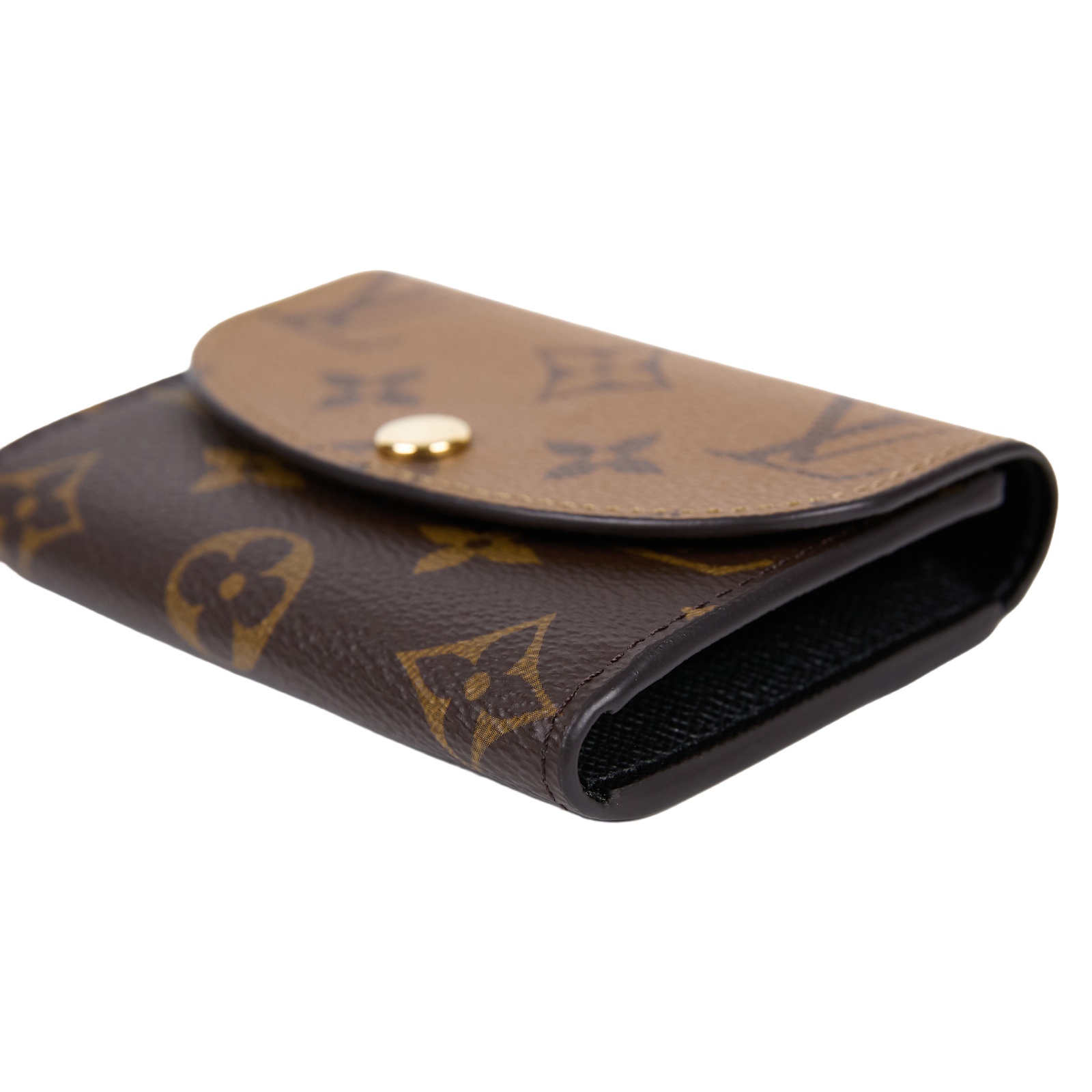 路易威登 LOUIS VUITTON Rosalie 零錢包 M82333 晶片款 原花雙色短夾 無附屬品