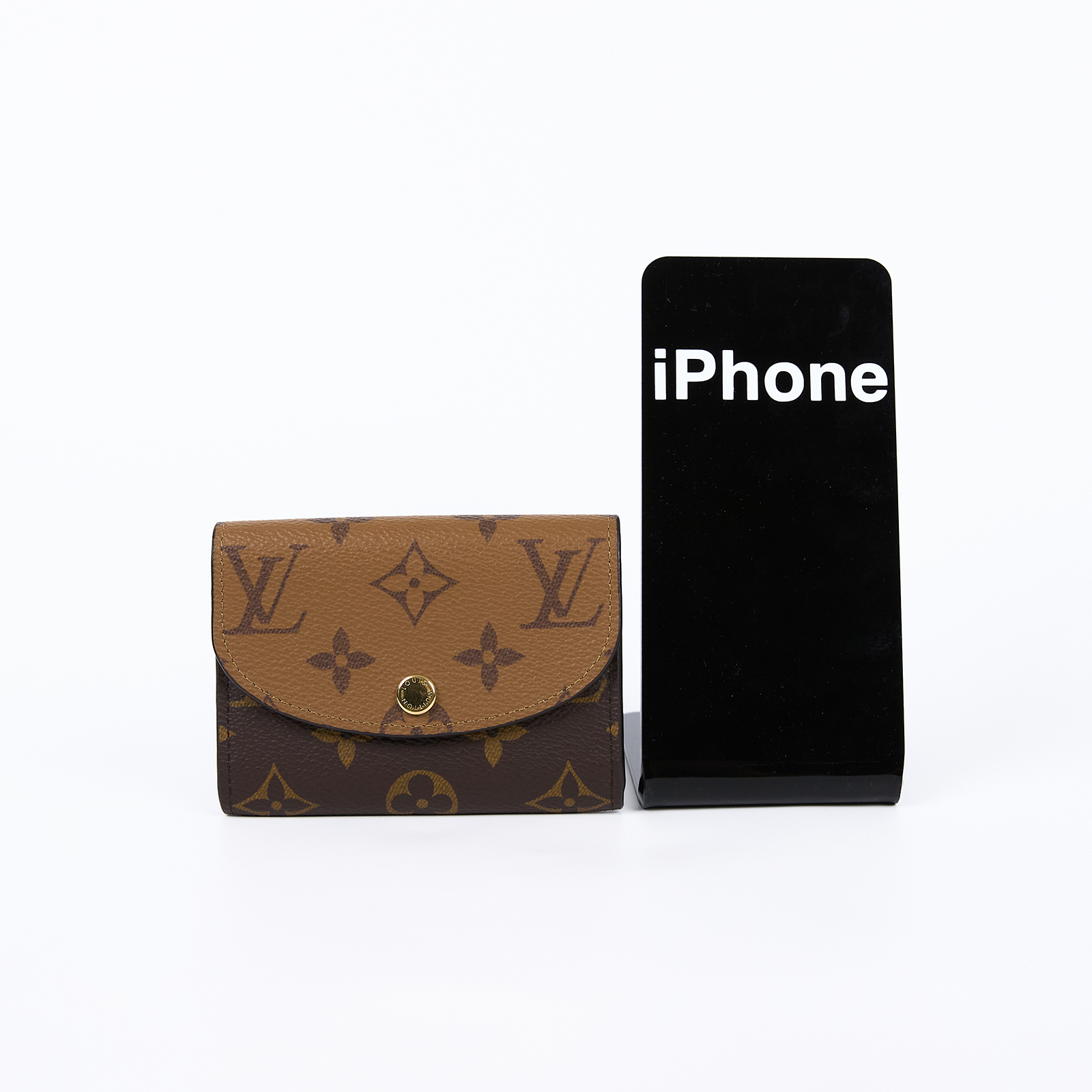 路易威登 LOUIS VUITTON Rosalie 零錢包 M82333 晶片款 原花雙色短夾 無附屬品