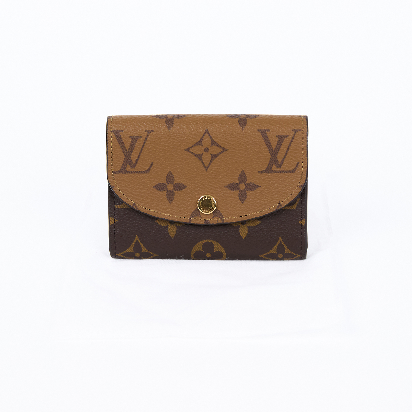 路易威登 LOUIS VUITTON Rosalie 零錢包 M82333 晶片款 原花雙色短夾 無附屬品