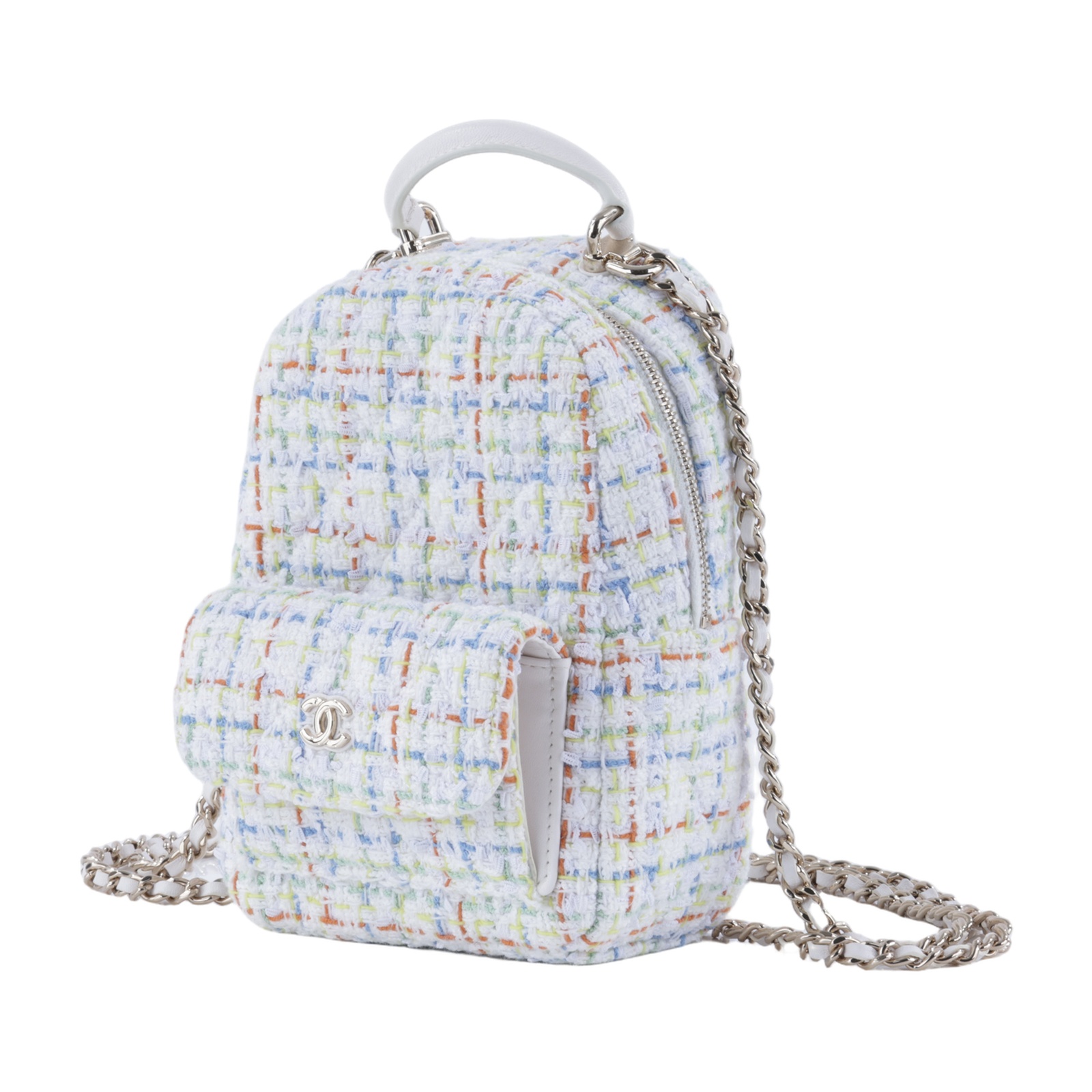 香奈兒 CHANEL 經典 迷你 後背包 AP3753 B19061 晶片款 白毛呢後背包 無附屬品