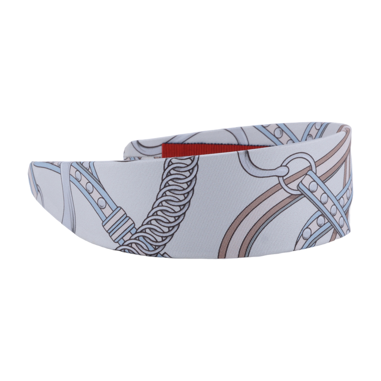 愛馬仕 Hermes Ginie Grand Tralala 頭帶 H261008GvB1TU  白絲巾髮箍 無附屬品