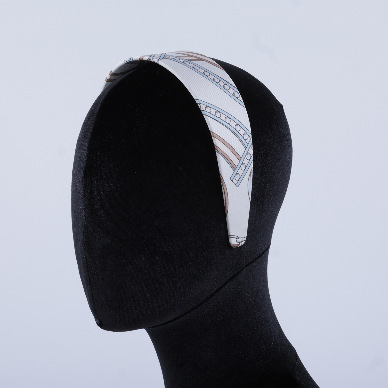 愛馬仕 Hermes Ginie Grand Tralala 頭帶 H261008GvB1TU  白絲巾髮箍 無附屬品