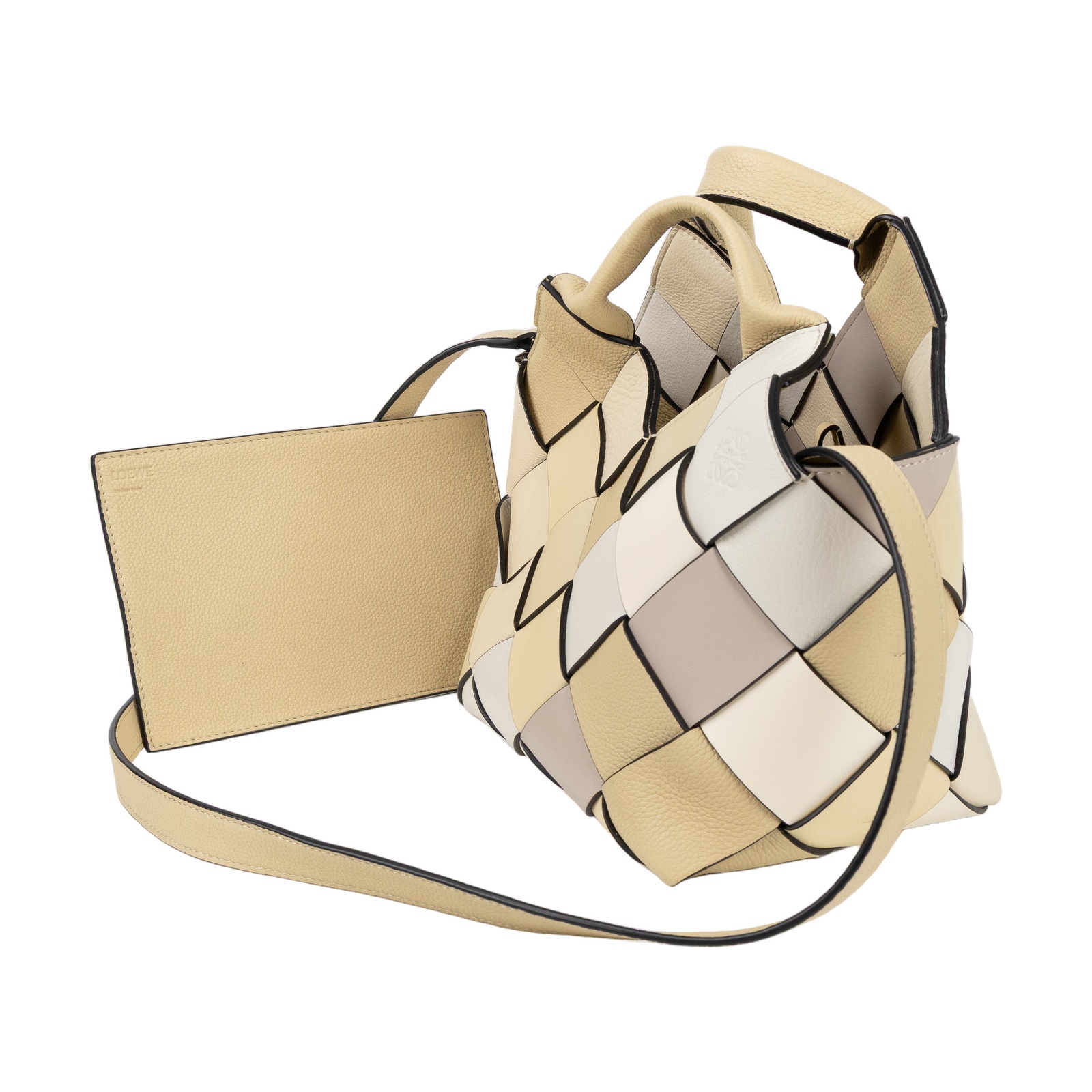 羅意威 LOEWE Woven Basket Surplus 籃子包 手提包 肩背包 101.88.K05  防塵袋/背帶/內袋