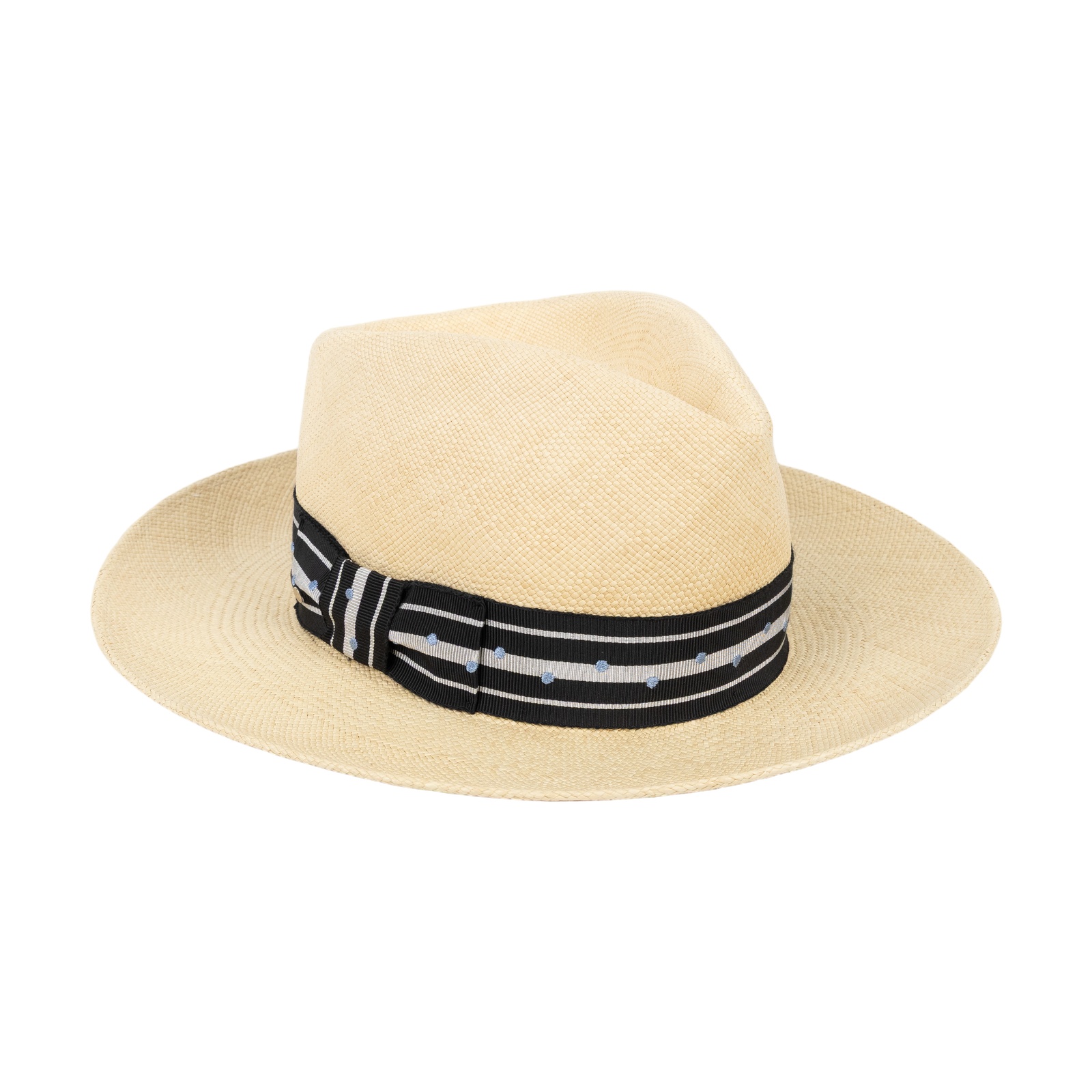 愛馬仕 Hermes Fedora 費多拉草帽   黑絲巾竹編帽 無附屬品