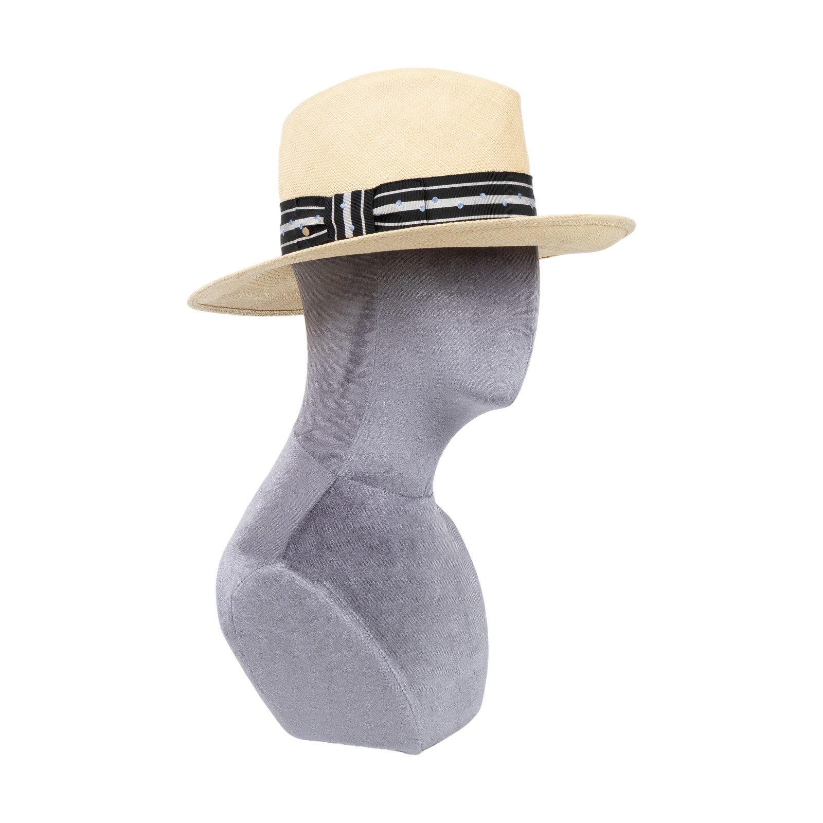 愛馬仕 Hermes Fedora 費多拉草帽   黑絲巾竹編帽 無附屬品