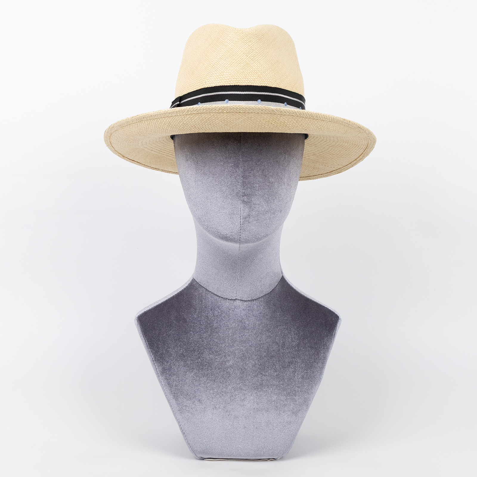 愛馬仕 Hermes Fedora 費多拉草帽   黑絲巾竹編帽 無附屬品