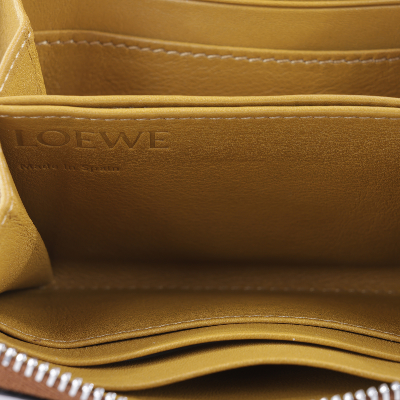 羅意威 LOEWE Anagram 零錢包 錢包 短夾  焦糖拉鍊短夾 防塵袋