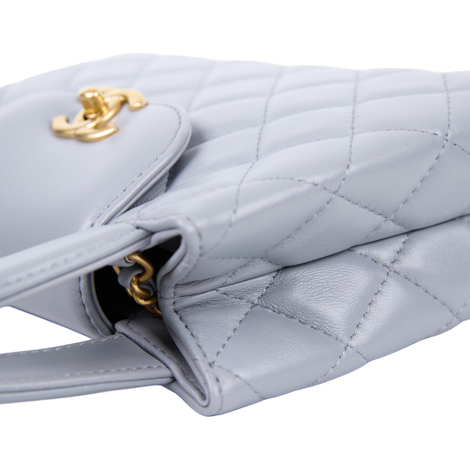 香奈兒 CHANEL Kelly Nano 手提 斜背包 AS4416 B20787 晶片款 灰SHOPPING BAG 原廠盒子/防塵袋/購買證明