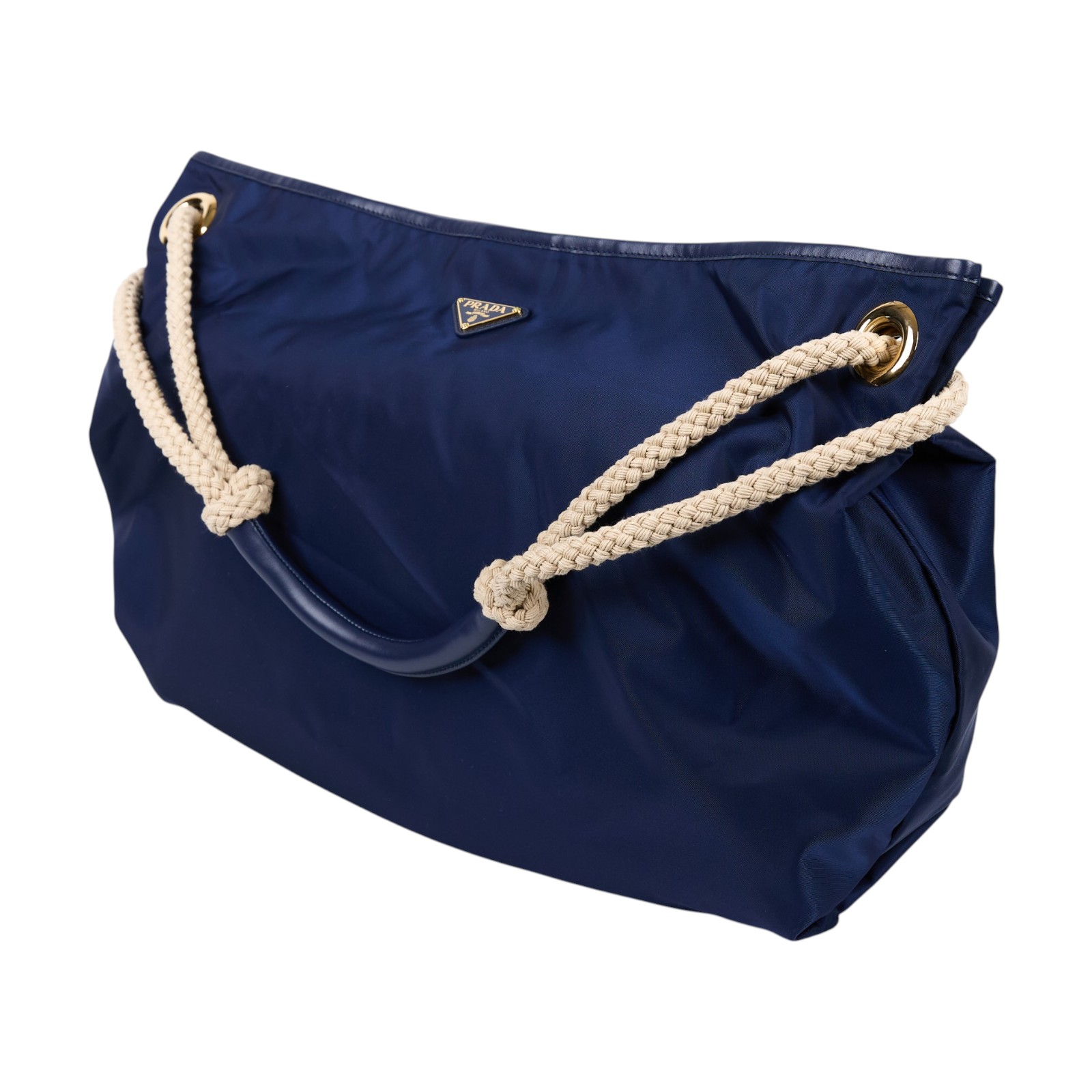 普拉達 PRADA Prada Mariner 大型 Re-Nylon 肩背袋 1BC244_2HG8 深藍MARINER肩背包 大號 防塵袋/保證卡