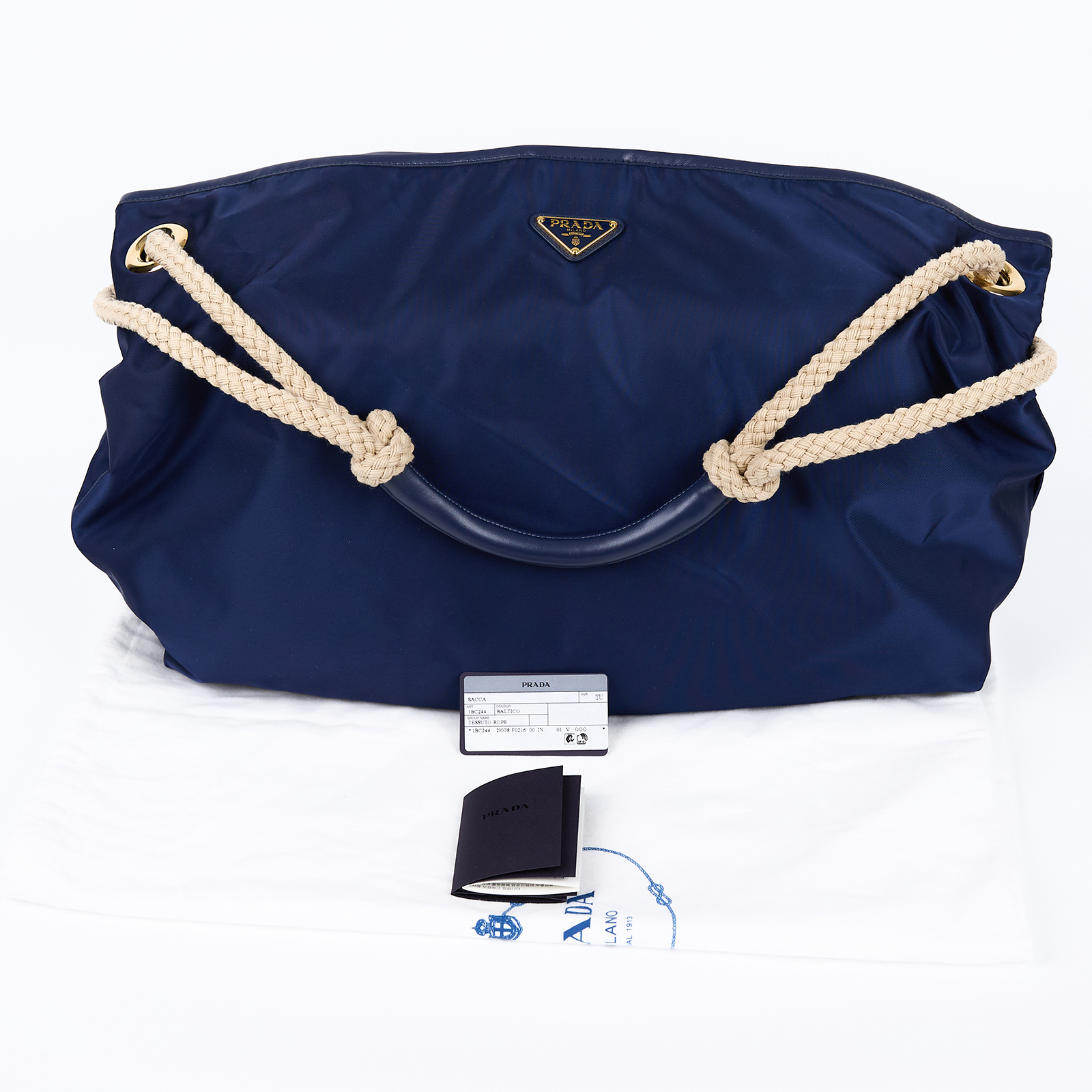 普拉達 PRADA Prada Mariner 大型 Re-Nylon 肩背袋 1BC244_2HG8 深藍MARINER肩背包 大號 防塵袋/保證卡