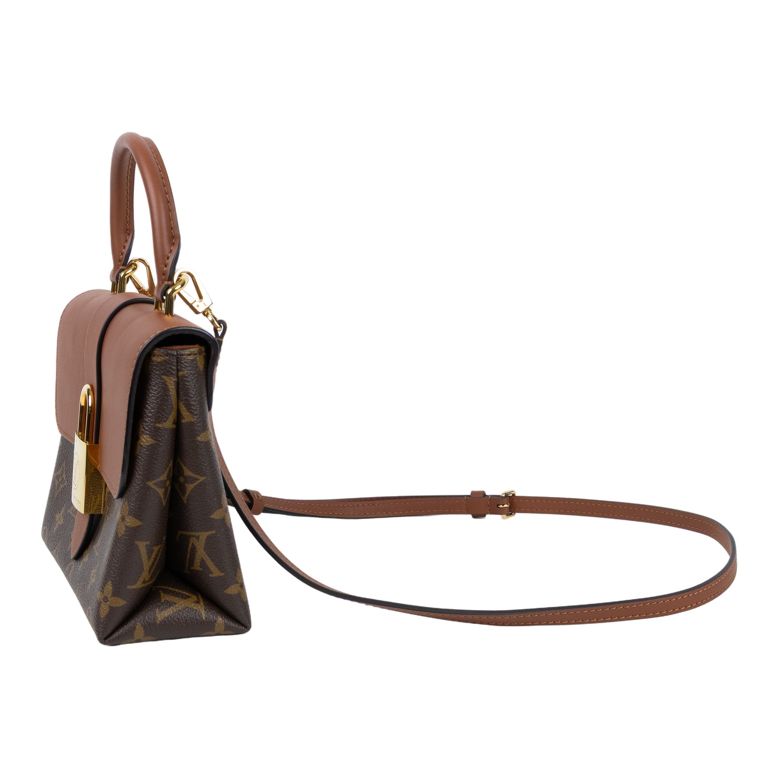 路易威登 LOUIS VUITTON Locky BB 手提包 焦糖色 M44654 原花LOCKY BB 防塵袋/原廠盒子/背帶