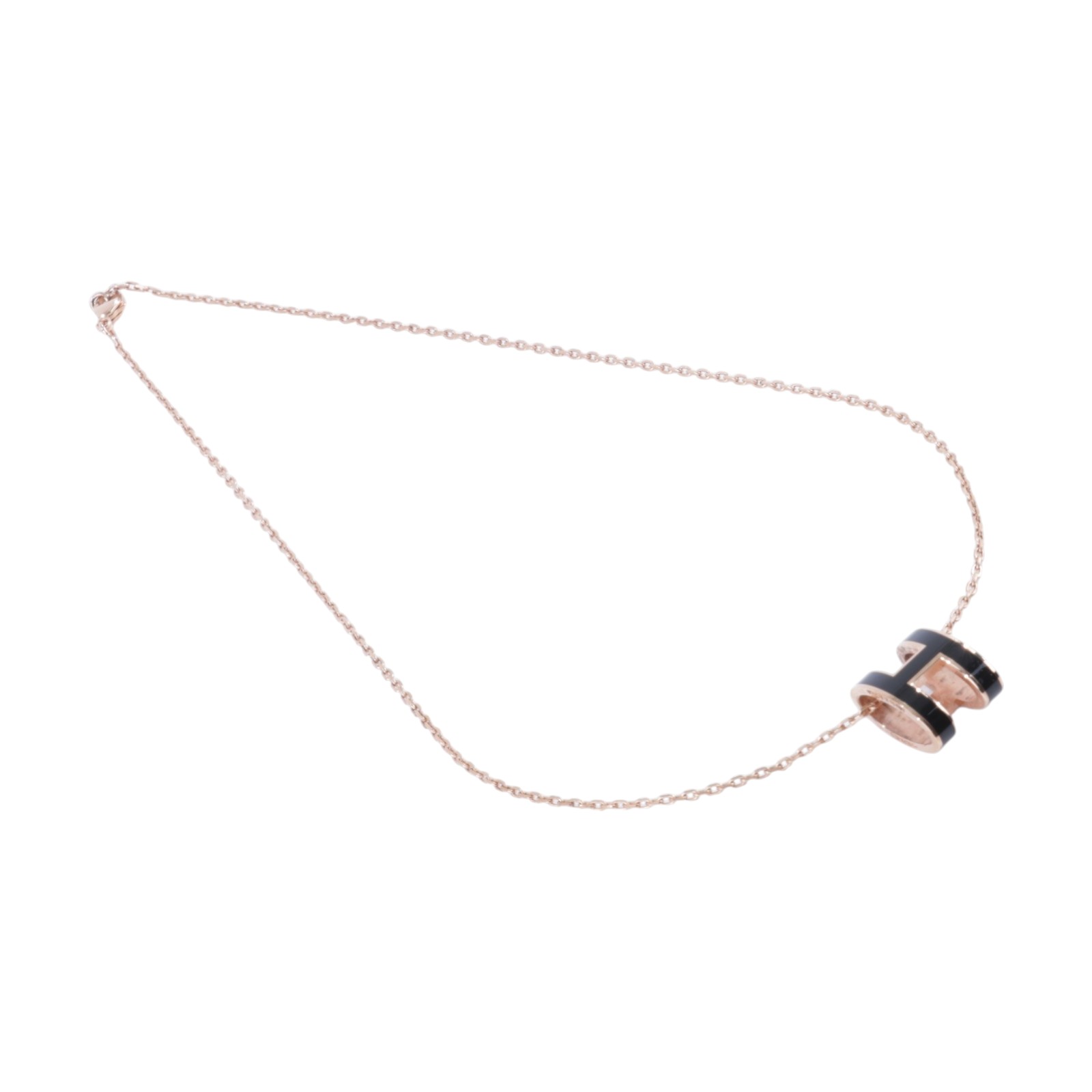 愛馬仕 Hermes Pop H 墜飾 黑色 H147991FO03 ST0188 玫瑰金色 黑POP H項鍊 大 原廠盒子/內襯