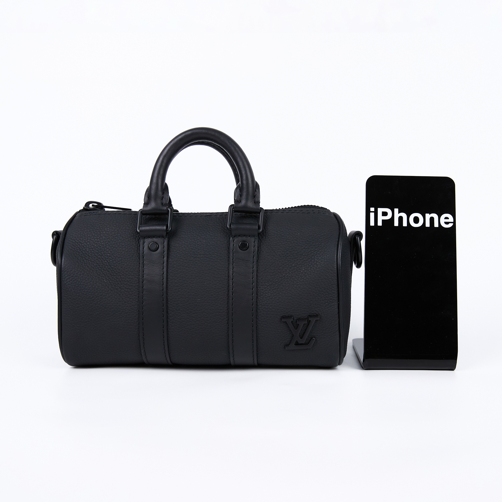 路易威登 LOUIS VUITTON Keepall XS號 手提 斜背 肩背包 黑色 M80950 晶片款 黑KEEPALL  XS 原廠盒子/背帶/購買證明