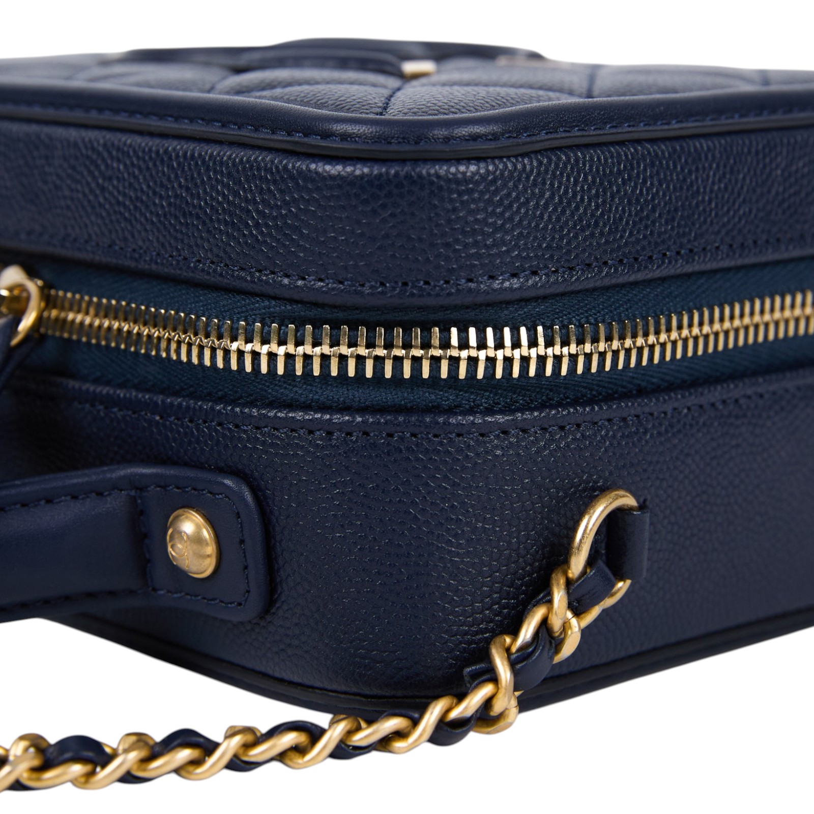 香奈兒 CHANEL Vanity Case Handle 斜背 手提 化妝箱 A93342 Y83371 26開深藍vANITY CASE17 原廠盒子/防塵袋/購買證明/保證卡