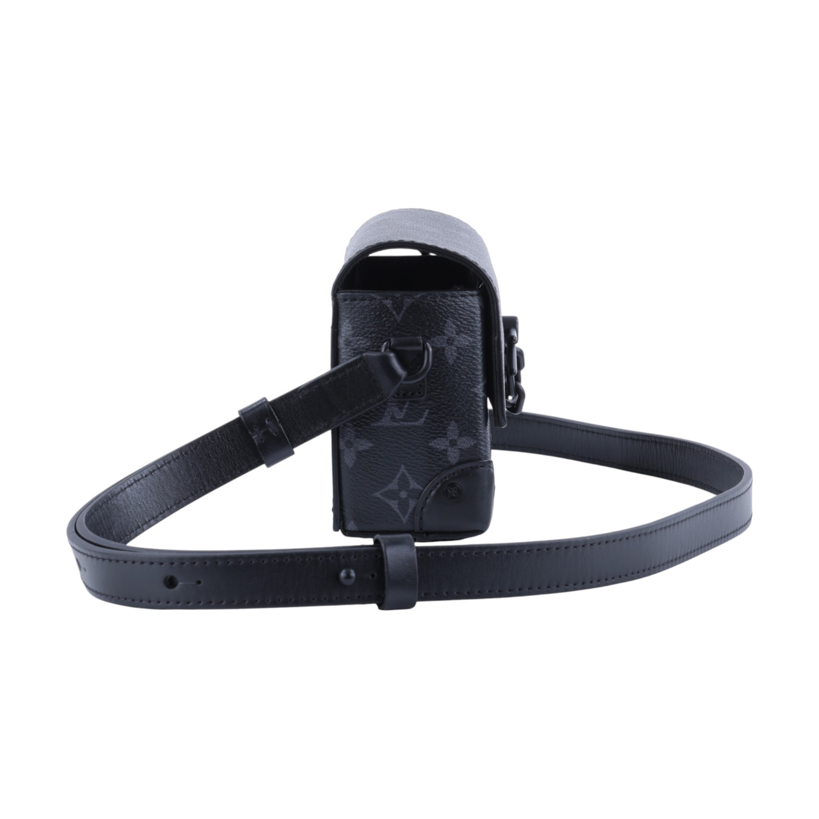 路易威登 LOUIS VUITTON Steamer 隨身錢包 肩背 M81783 晶片款 黑原花STREAMER肩背包 原廠盒子/防塵袋