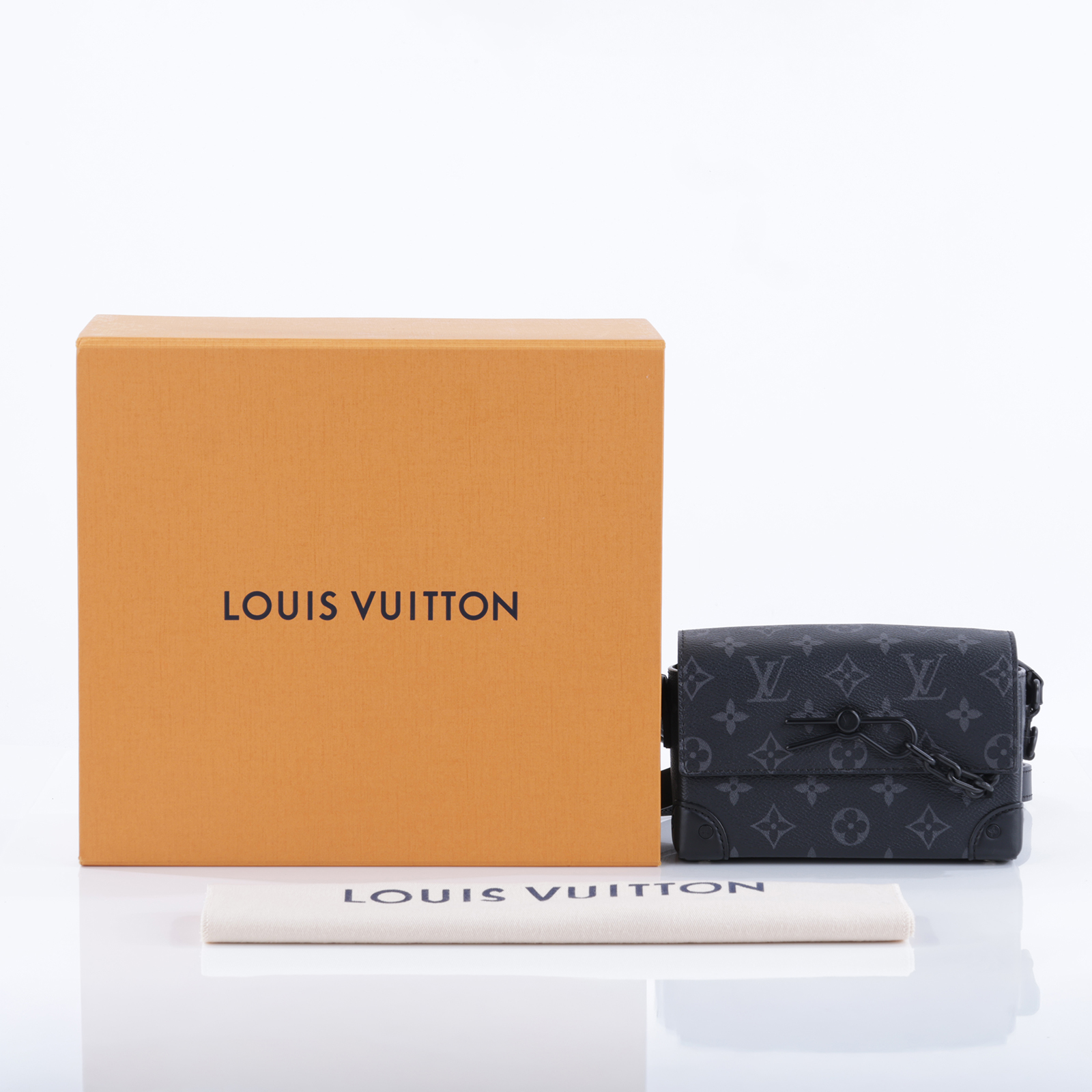 路易威登 LOUIS VUITTON Steamer 隨身錢包 肩背 M81783 晶片款 黑原花STREAMER肩背包 原廠盒子/防塵袋