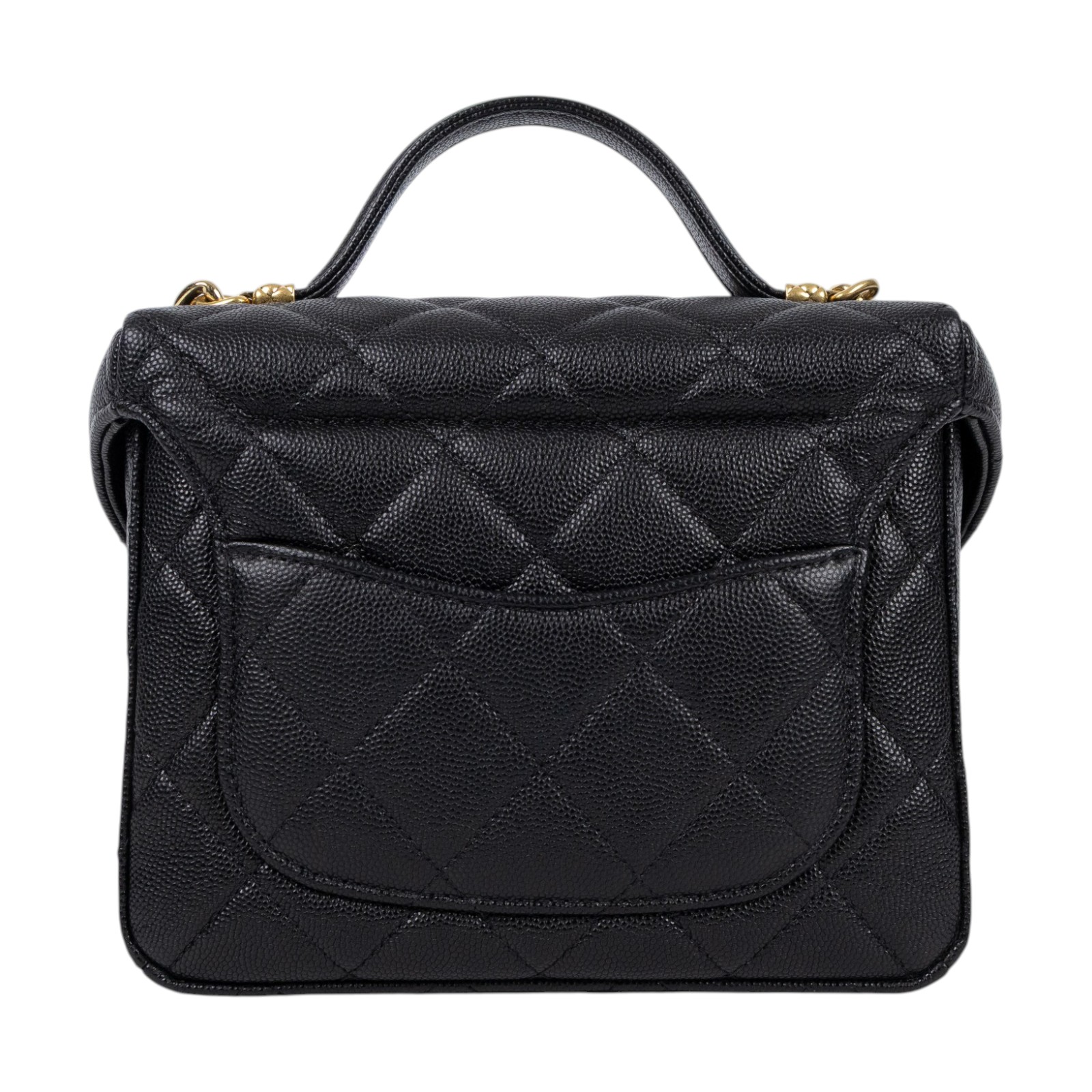 香奈兒 CHANEL Vanity 荔枝皮 肩背 斜背 牛奶盒子 化妝箱 手提包 AS3729 晶片款 黑荔枝化妝包 原廠盒子/防塵袋