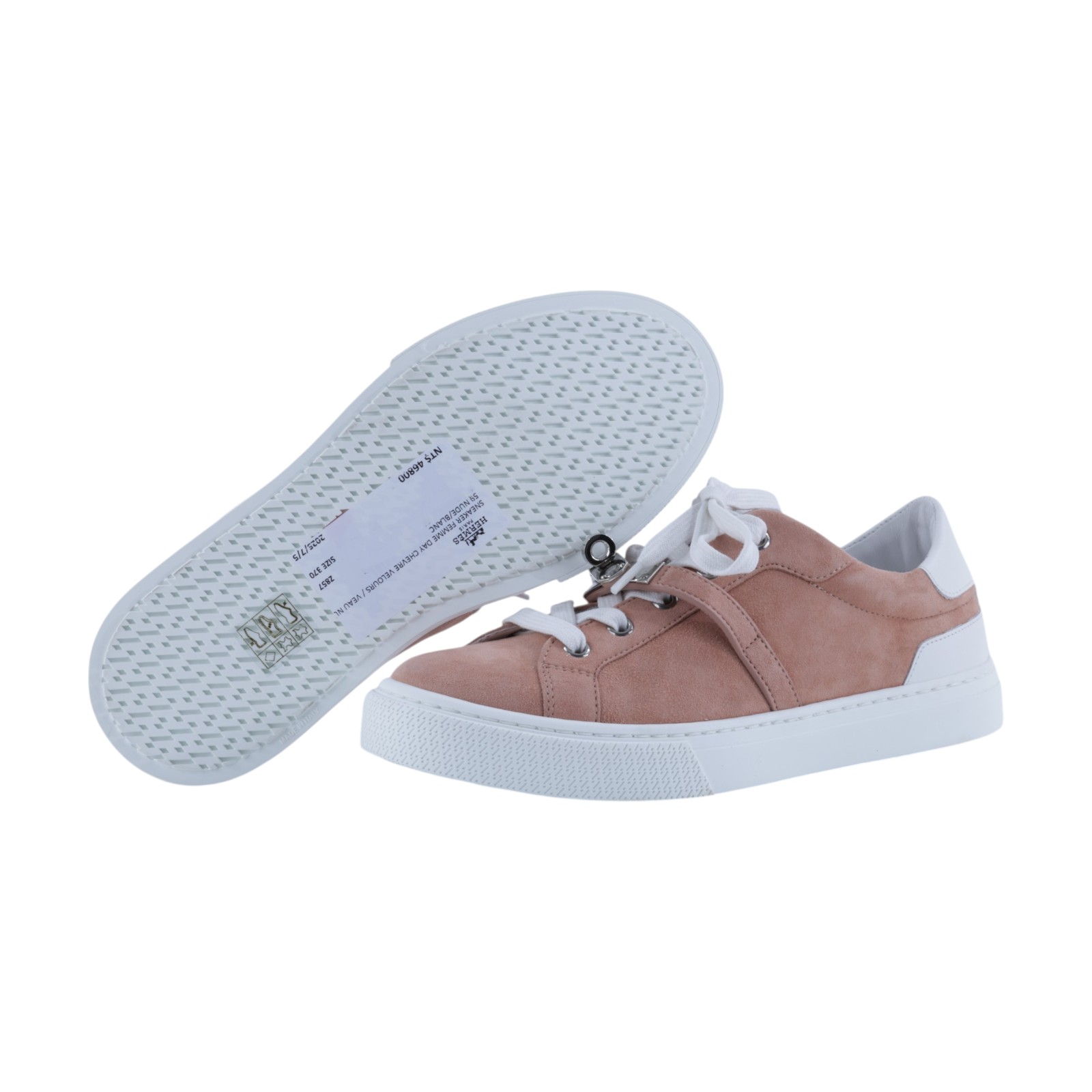 愛馬仕 Hermes Day 運動鞋 H242144Zv59370 /#37 裸粉色/白色麂皮Day Sneaker 無附屬品