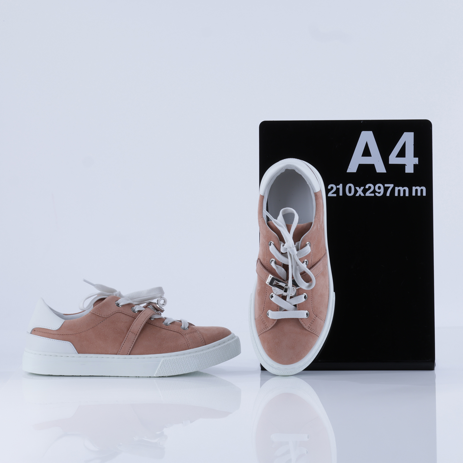 愛馬仕 Hermes Day 運動鞋 H242144Zv59370 /#37 裸粉色/白色麂皮Day Sneaker 無附屬品