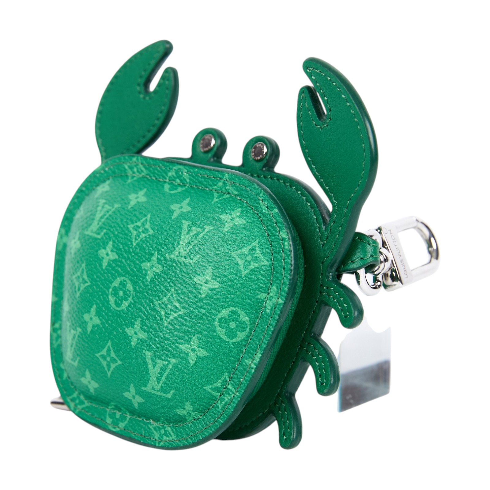 路易威登 LOUIS VUITTON 螃蟹 零錢包 吊飾 包掛 鑰匙扣 M01931 綠原花Crab 包包吊飾 原廠盒子/防塵袋
