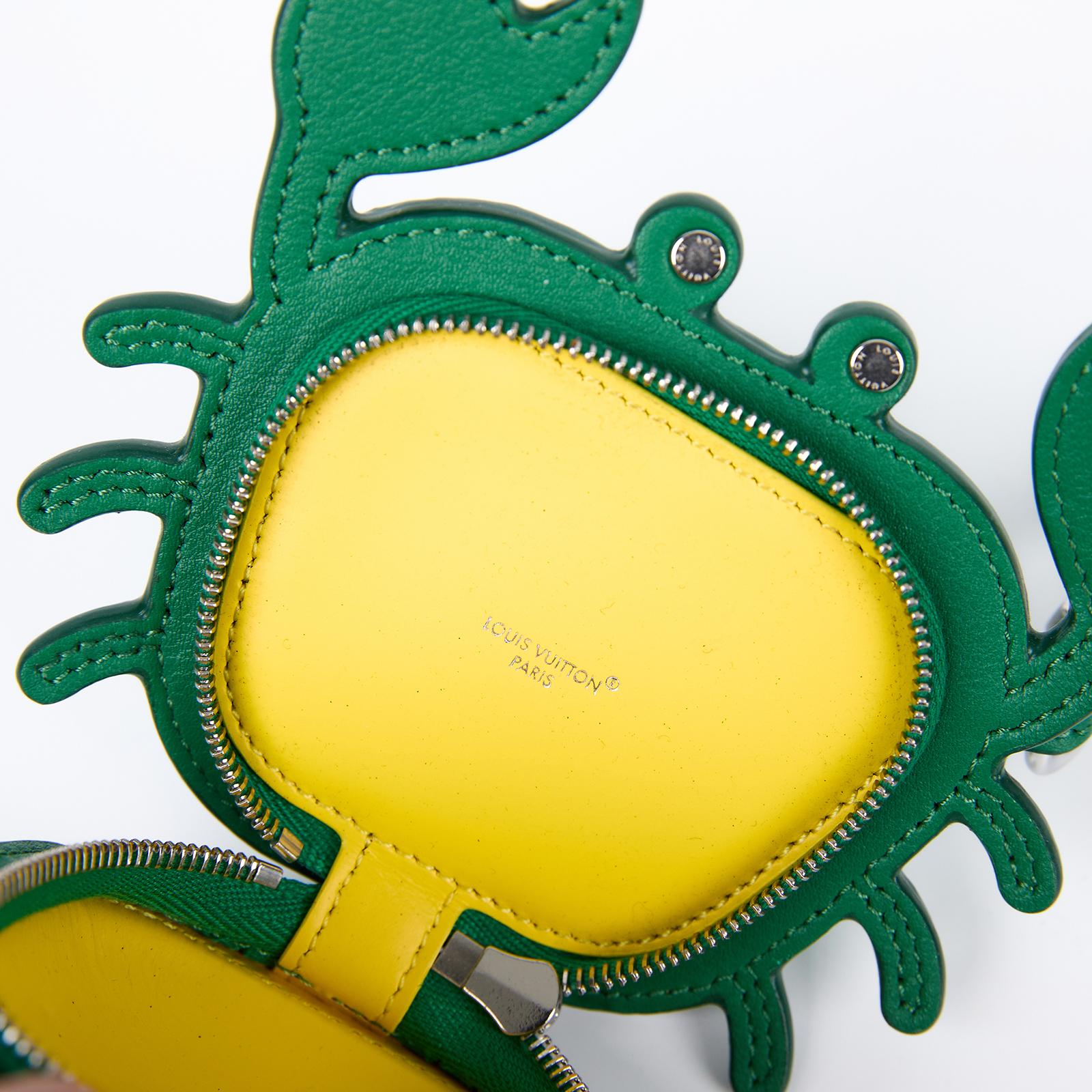路易威登 LOUIS VUITTON 螃蟹 零錢包 吊飾 包掛 鑰匙扣 M01931 綠原花Crab 包包吊飾 原廠盒子/防塵袋