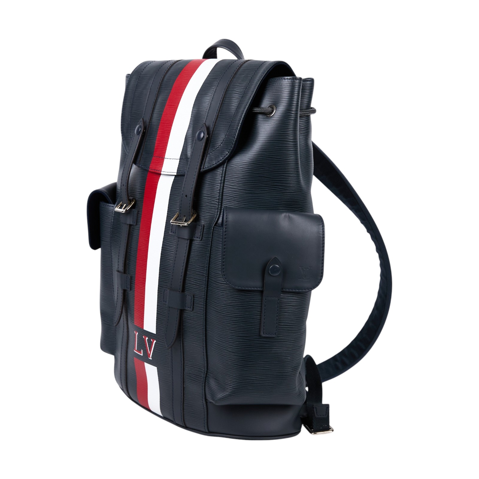 路易威登 LOUIS VUITTON Christopher PM 雙肩包 後背包 大型 M50861 深藍EPI Christopher PM 後肩包 防塵袋
