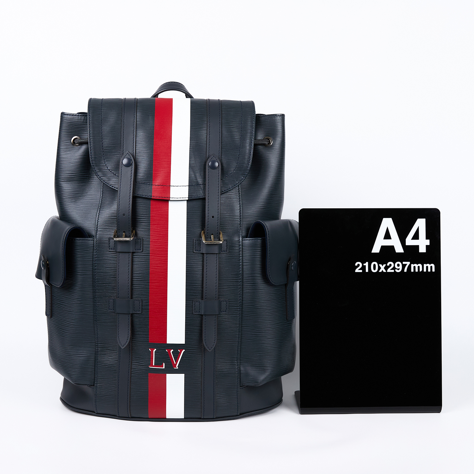 路易威登 LOUIS VUITTON Christopher PM 雙肩包 後背包 大型 M50861 深藍EPI Christopher PM 後肩包 防塵袋