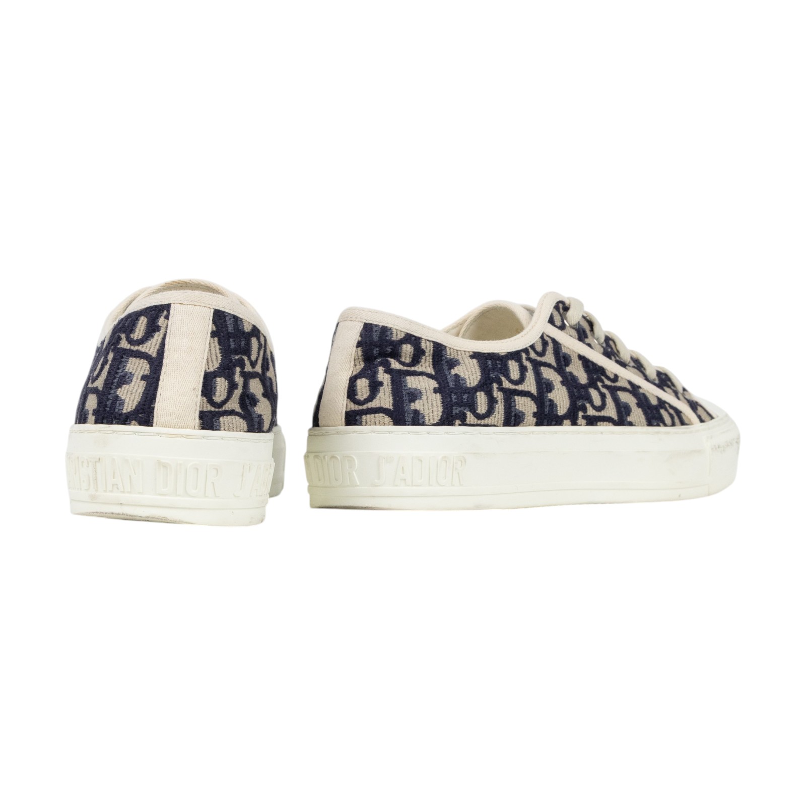 迪奧 CHRISTIAN DIOR Walkn Dior 厚底運動鞋 KCK211OBE_375 藍刺繡 運動鞋 無附屬品