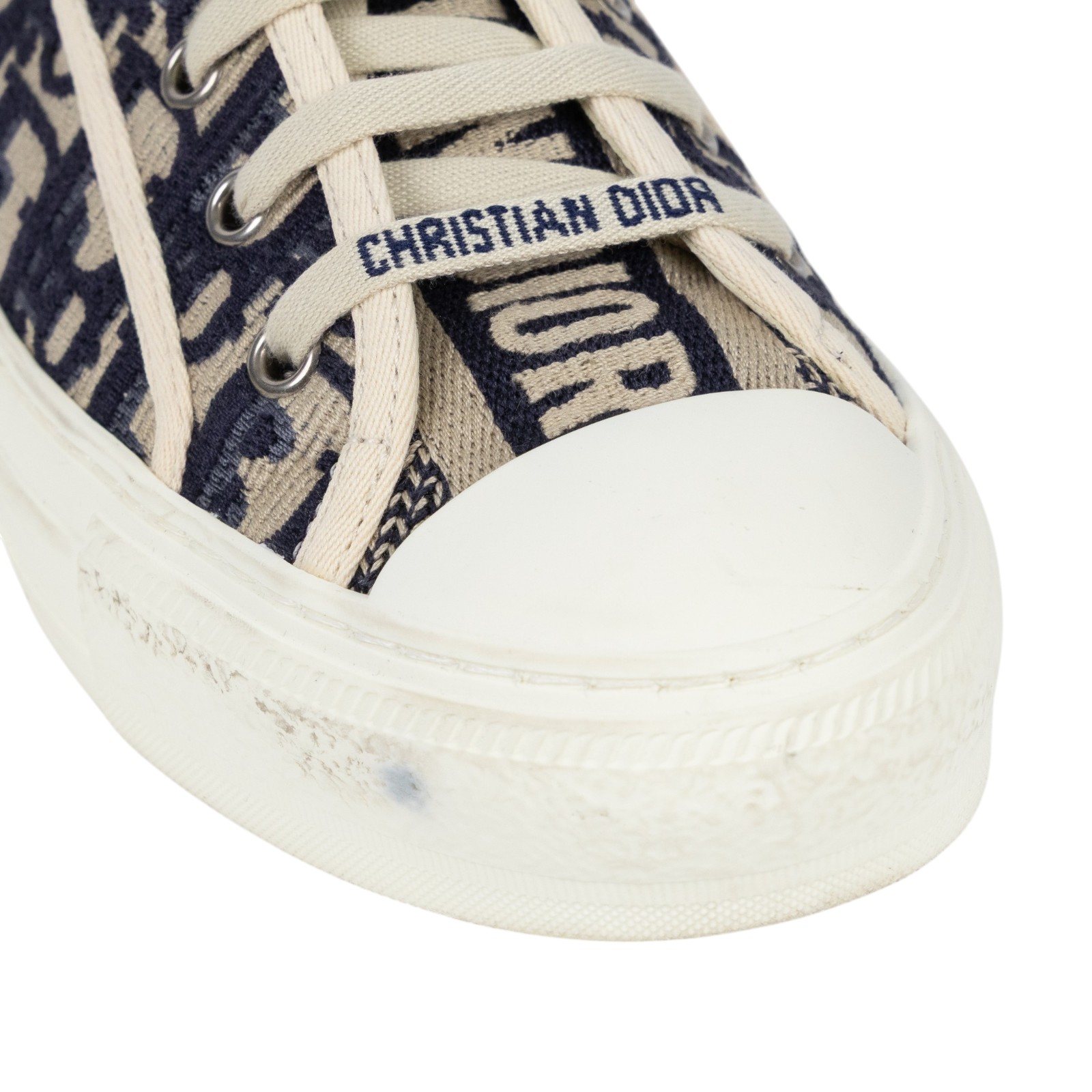 迪奧 CHRISTIAN DIOR Walkn Dior 厚底運動鞋 KCK211OBE_375 藍刺繡 運動鞋 無附屬品