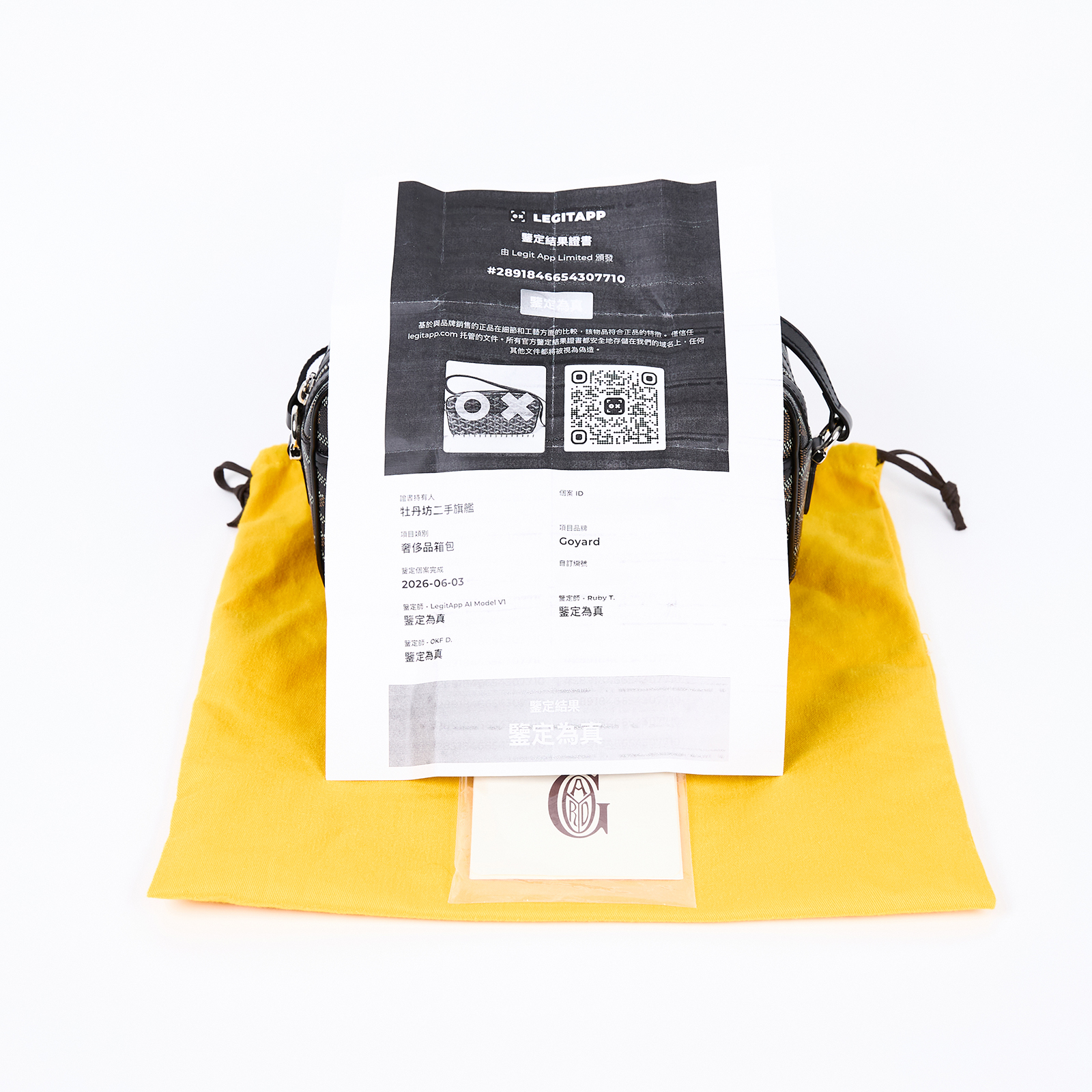 高雅德 GOYARD Cap-Vert PM Bag 肩背 斜背包 CAPVE2PMLTY 黑CAP-VERT PM 防塵袋