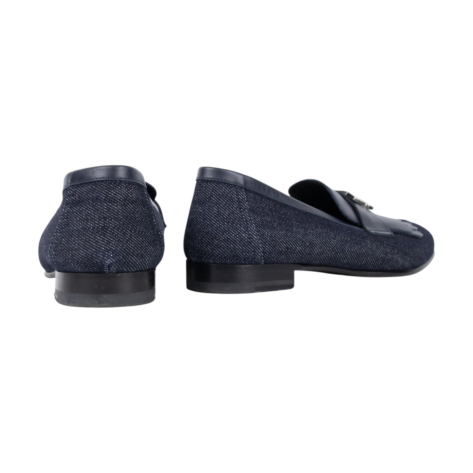 愛馬仕 Hermes Royal 樂福鞋 Royal Loafer H231050Zv48360 AF231050Z 2212 牛仔流蘇銀H樂福鞋#36 防塵袋
