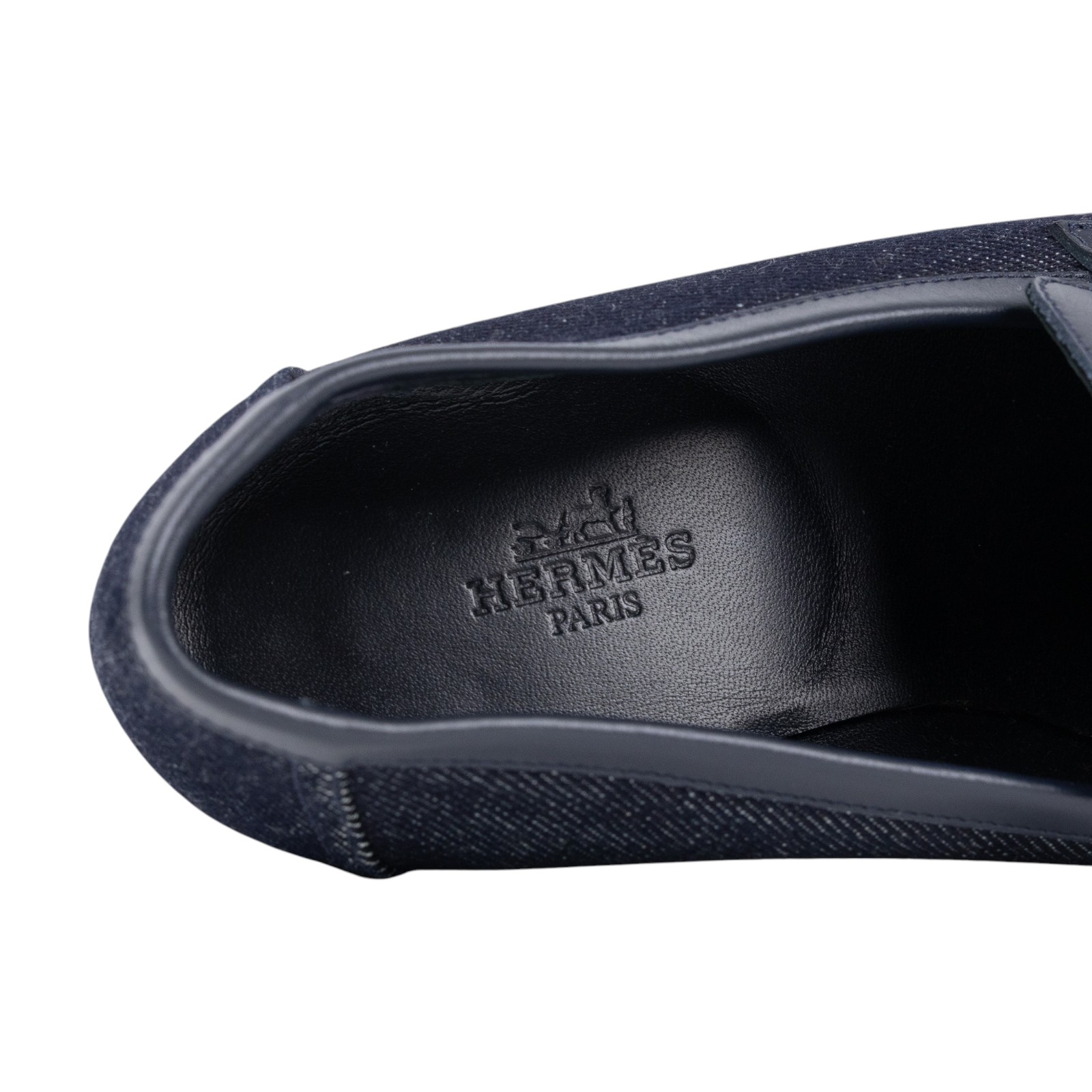 愛馬仕 Hermes Royal 樂福鞋 Royal Loafer H231050Zv48360 AF231050Z 2212 牛仔流蘇銀H樂福鞋#36 防塵袋