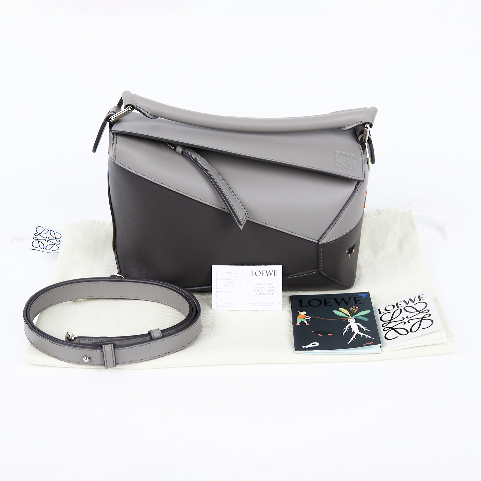 羅意威 LOEWE Small Puzzle bag 肩背 斜背包 聯名款 A510P60X43  防塵袋/背帶