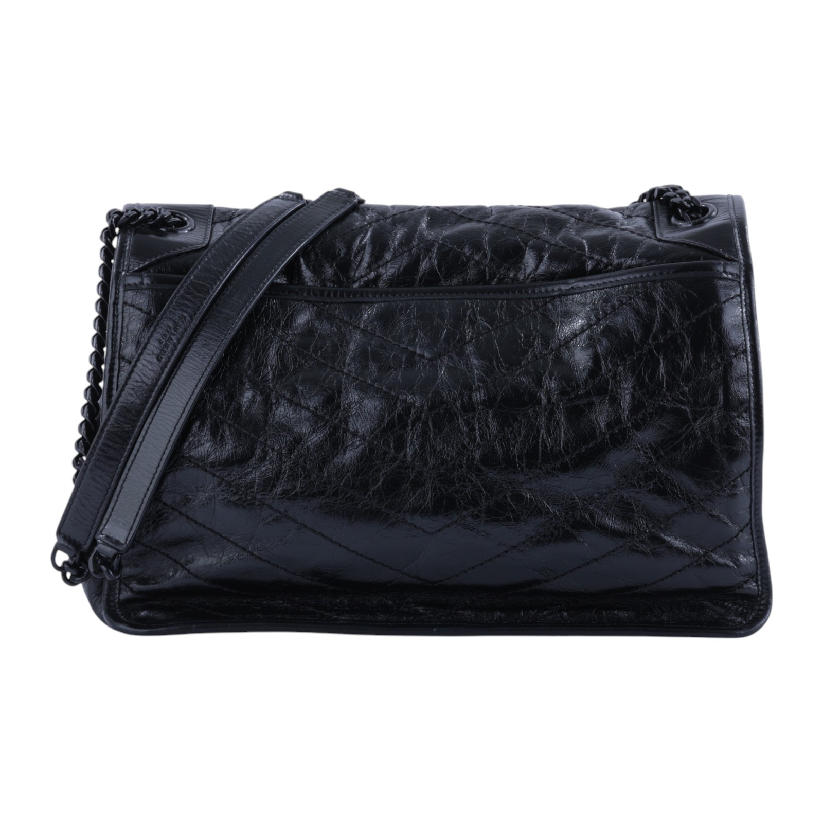 聖羅蘭 YSL SAINT LAURENT Niki 復古皮革 中型手袋 6331830EN08 黑NIKI 大號 防塵袋