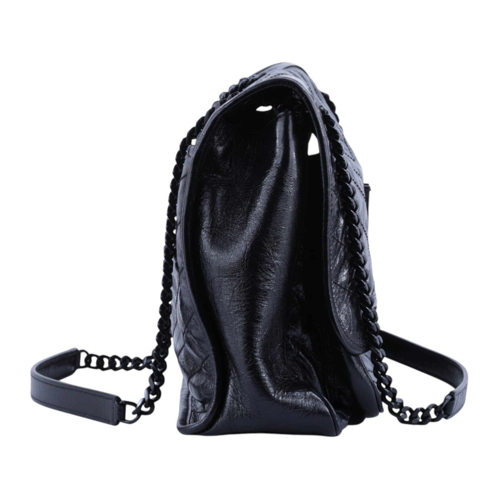 聖羅蘭 YSL SAINT LAURENT Niki 復古皮革 中型手袋 6331830EN08 黑NIKI 大號 防塵袋