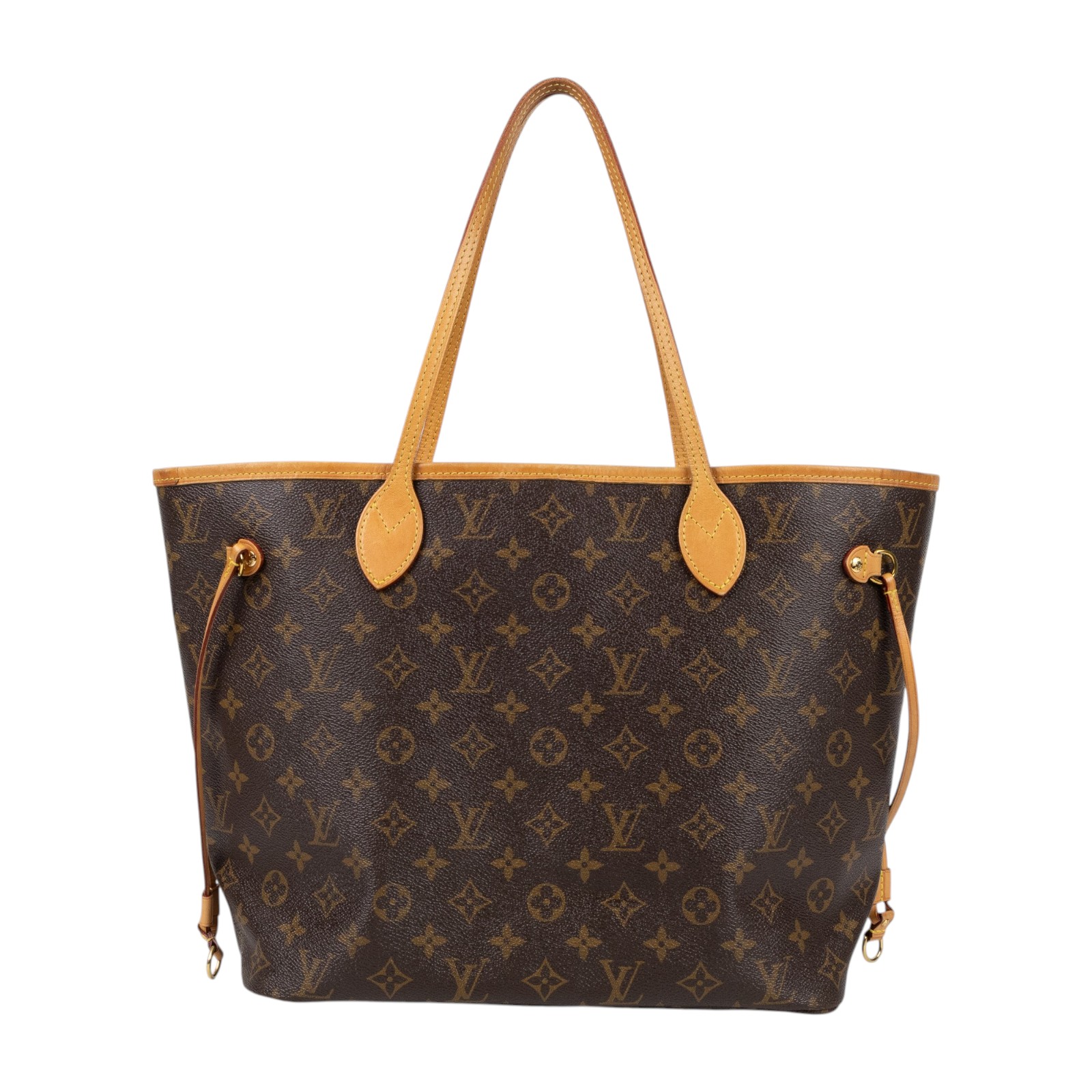 路易威登 LOUIS VUITTON Neverfull MM  經典帆布 肩背 購物袋 櫻桃紅內襯 M46987 晶片款 原花NEVERFULL MM 內袋