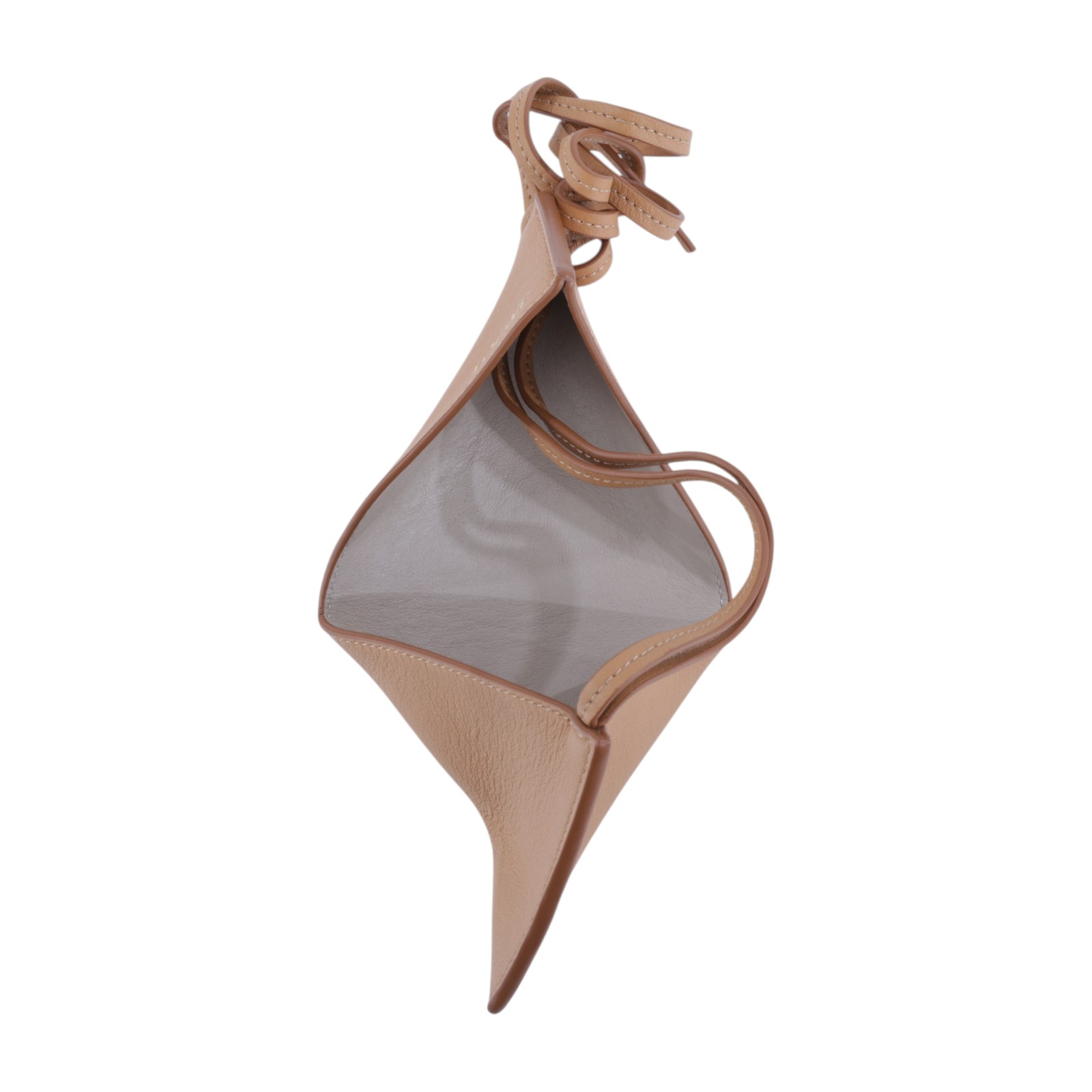 羅意威 LOEWE Origami 頸掛小包  棕皮革三角吊飾 無附屬品