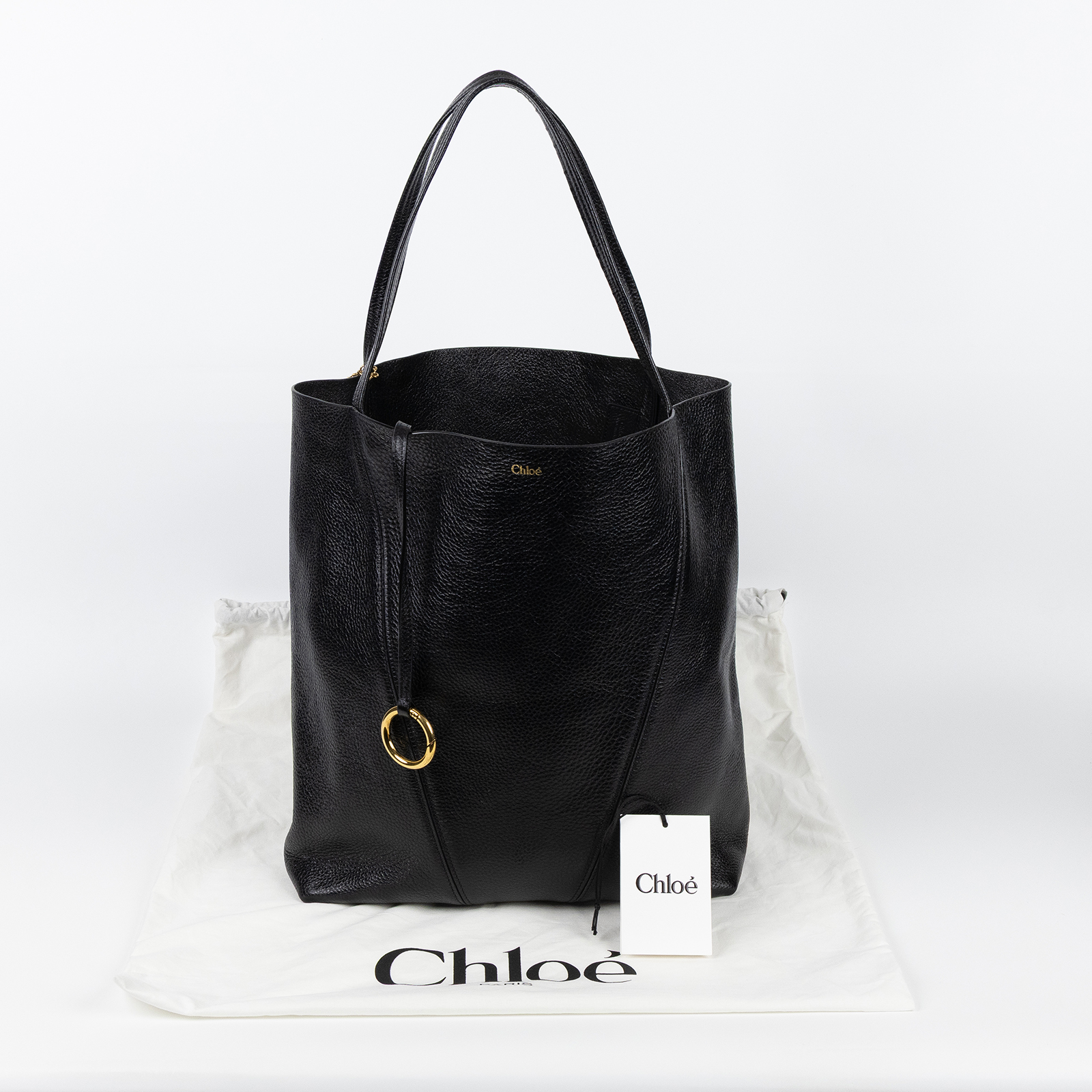 蔻依 CHLOE Spin 托特包 大型 CHC25SS810N84 黑SPIN托特包 防塵袋