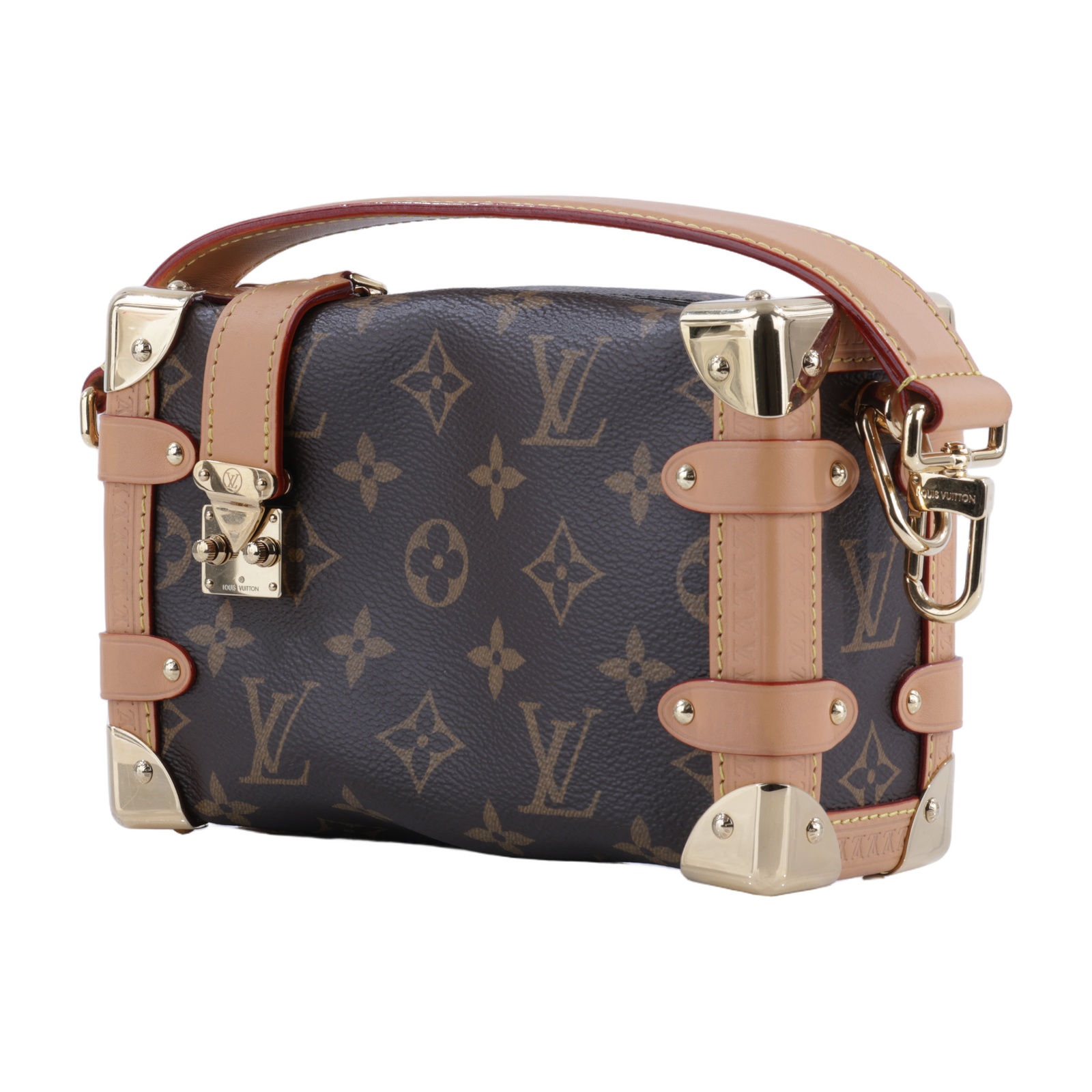 路易威登 LOUIS VUITTON Side Trunk PM 手提包 肩背包 斜背包 M46815 晶片款  原廠盒子/防塵袋/背帶