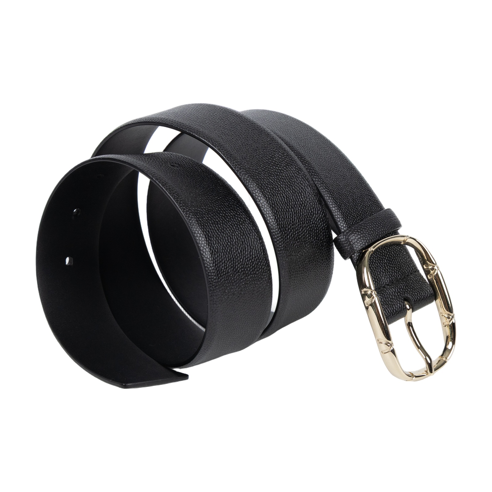 香奈兒 CHANEL 皮帶 AAB176_85 黑淡金荔枝皮帶 防塵袋