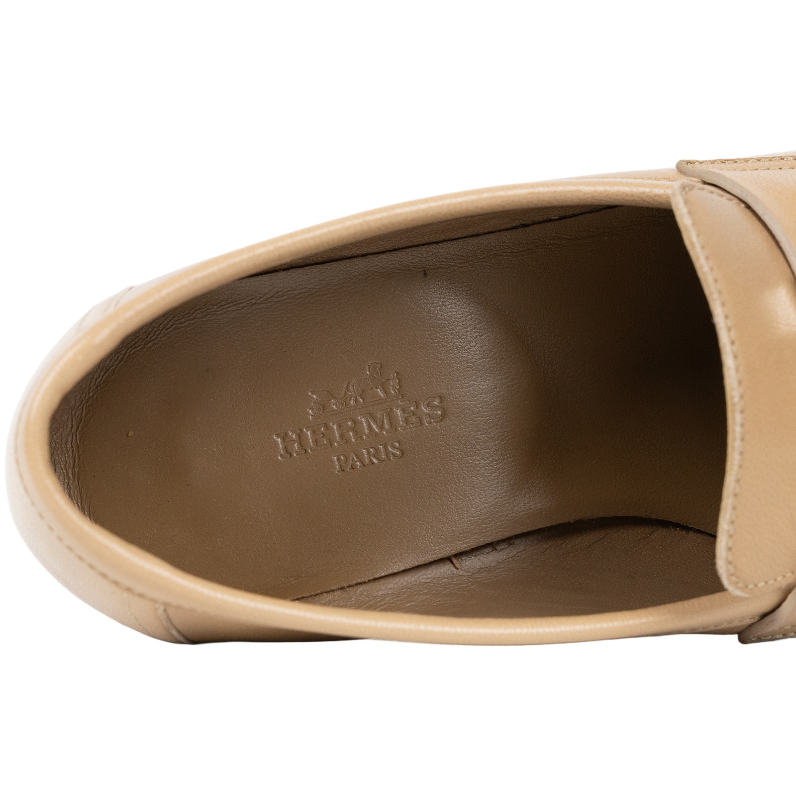 愛馬仕 Hermes Royal 樂福鞋 Beige Argile H181069Zv1J350 /#35 淺棕ROYAL樂福鞋 原廠盒子/防塵袋