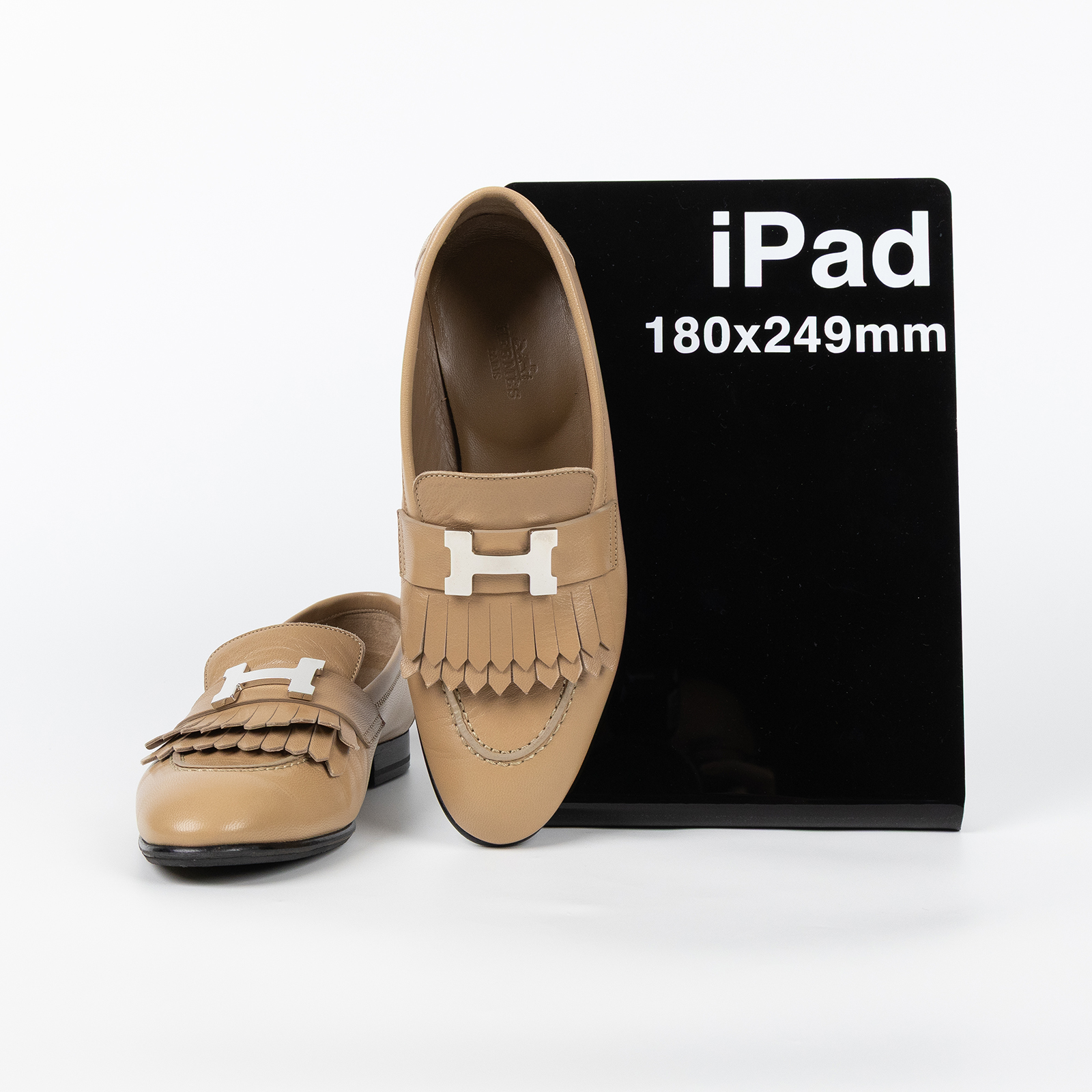 愛馬仕 Hermes Royal 樂福鞋 Beige Argile H181069Zv1J350 /#35 淺棕ROYAL樂福鞋 原廠盒子/防塵袋