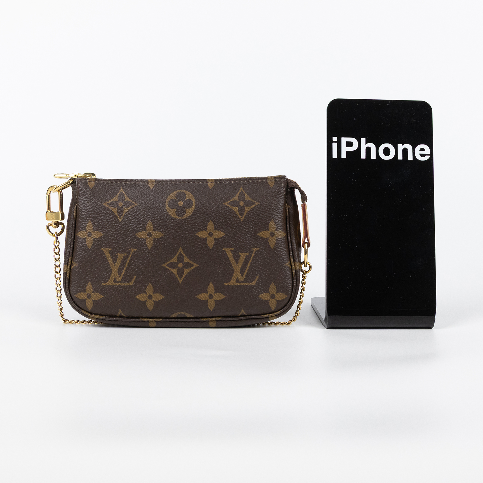 路易威登 LOUIS VUITTON Monogram塗層帆布 鏈帶 迷你小皮包 M58009 原花POUCH金鍊包 原廠盒子/防塵袋