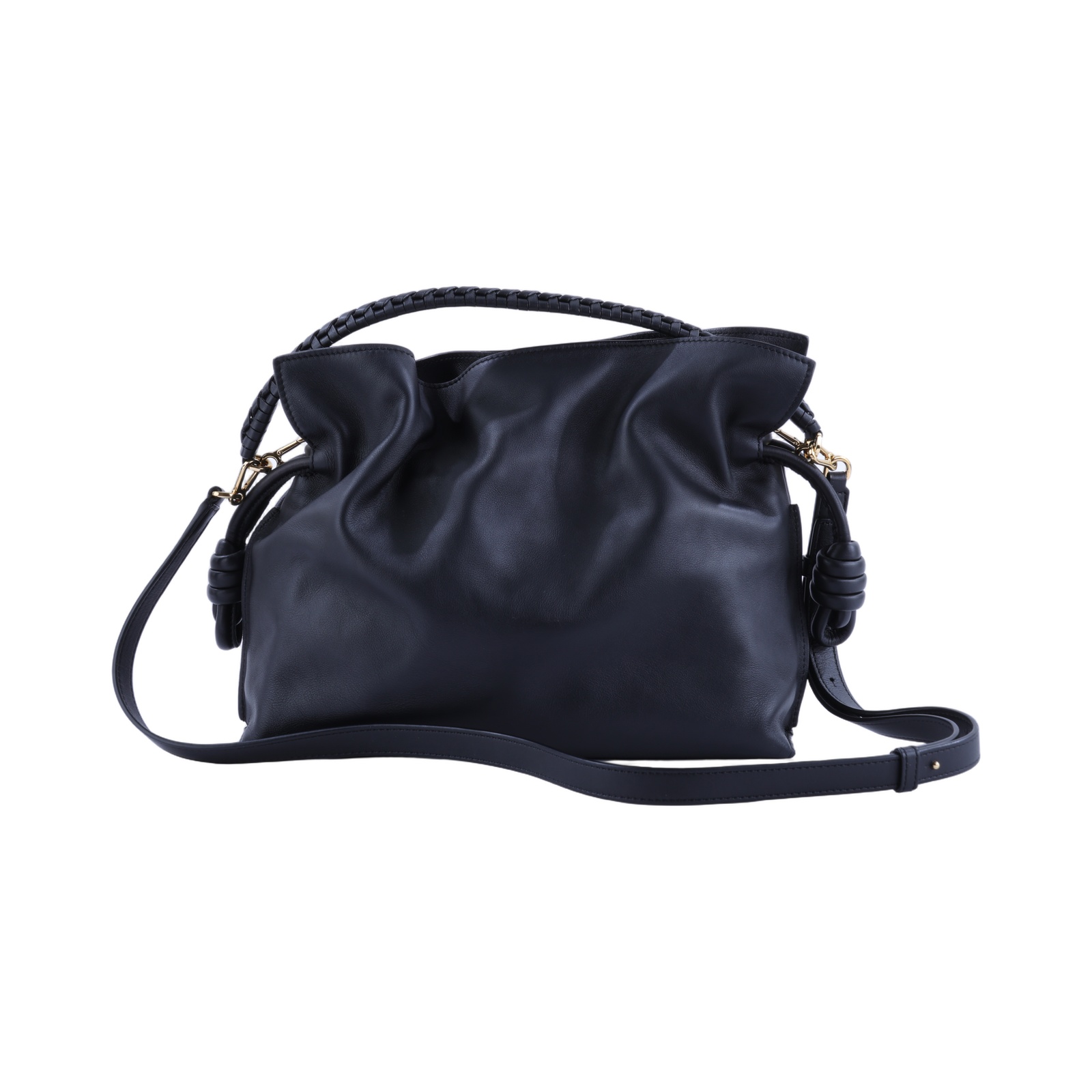 羅意威 LOEWE Flamenco Medium 中型 肩背包 A411FC1XD4 黑金FLAMENCO MEDIUM 背帶