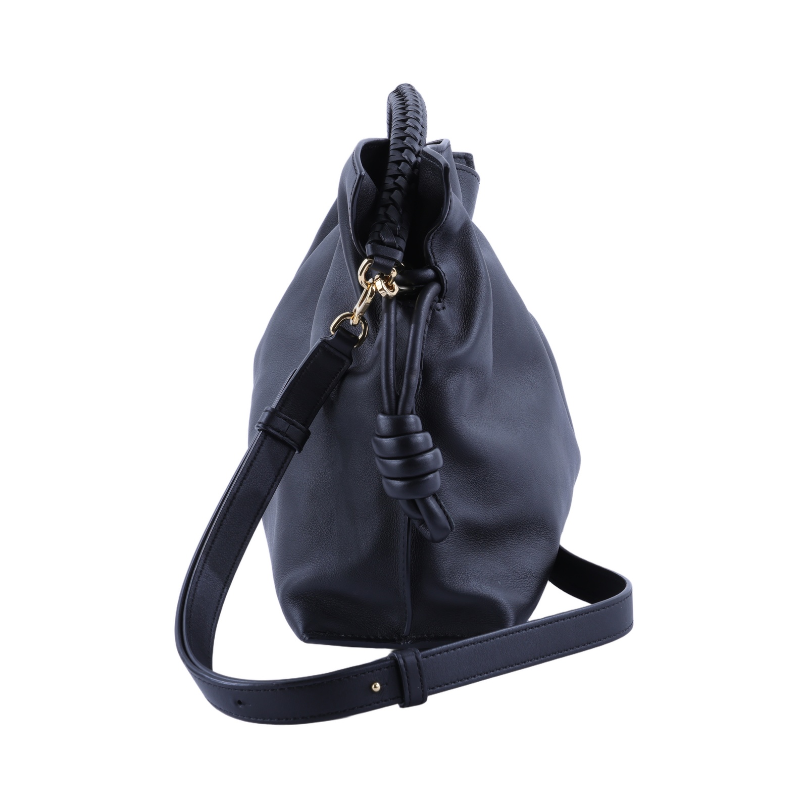 羅意威 LOEWE Flamenco Medium 中型 肩背包 A411FC1XD4 黑金FLAMENCO MEDIUM 背帶