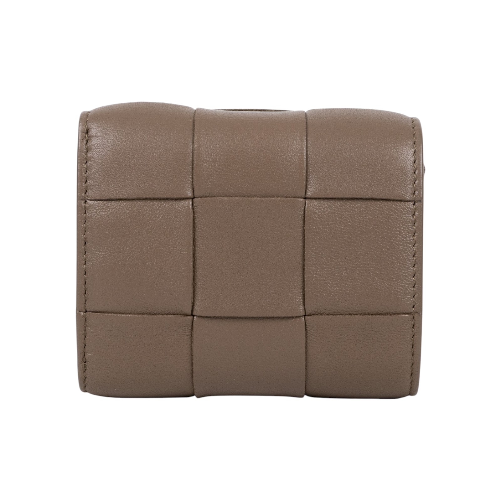 寶緹嘉 BOTTEGA VENETA 錢包 短夾 750244VCQC1 灰編織三折短夾 防塵袋/原廠盒子