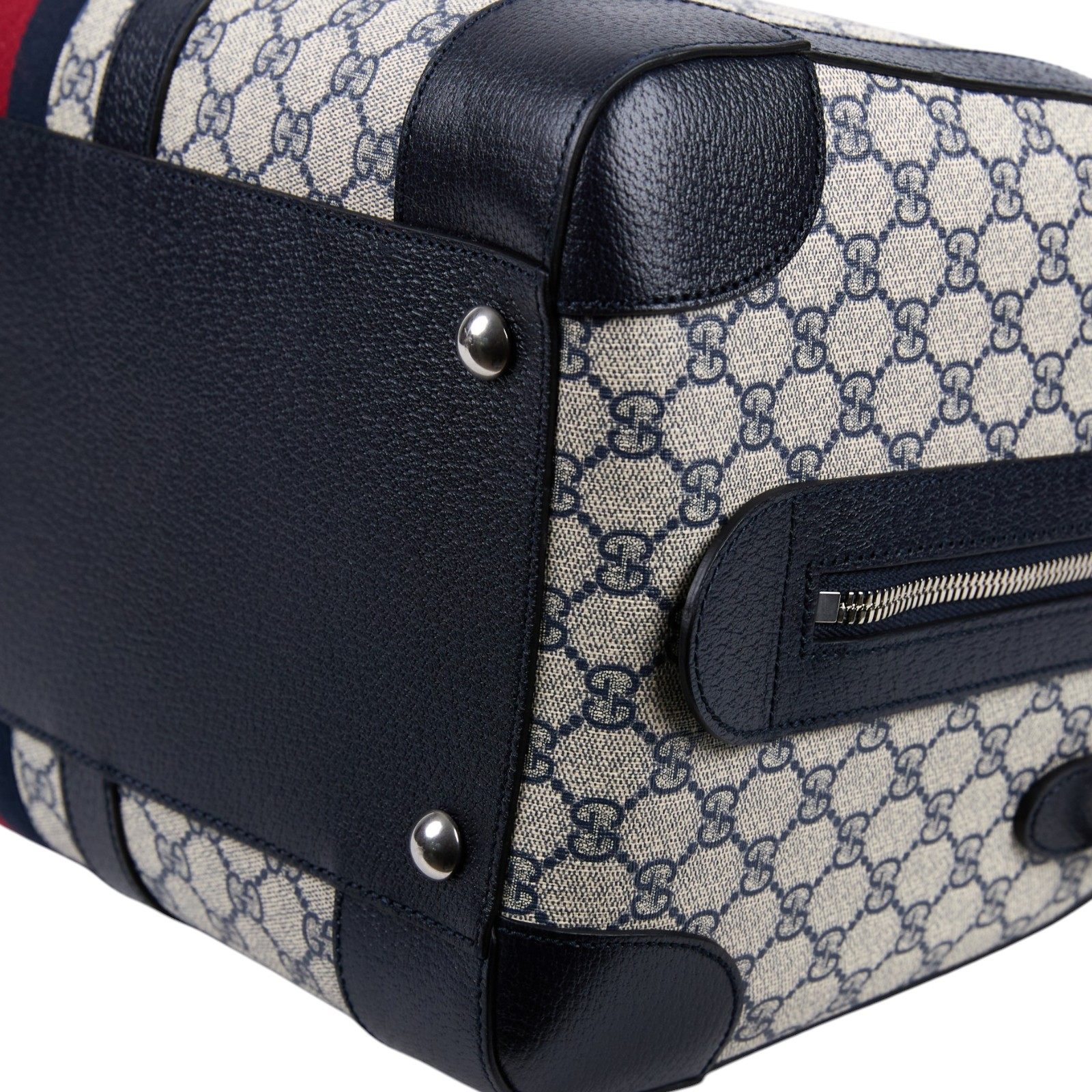 古馳 GUCCI Savoy 旅行袋 手提包 波士頓包 中型 724642 9C2SN 黑邊G紋SAVOY旅行袋 防塵袋/背帶/鎖組