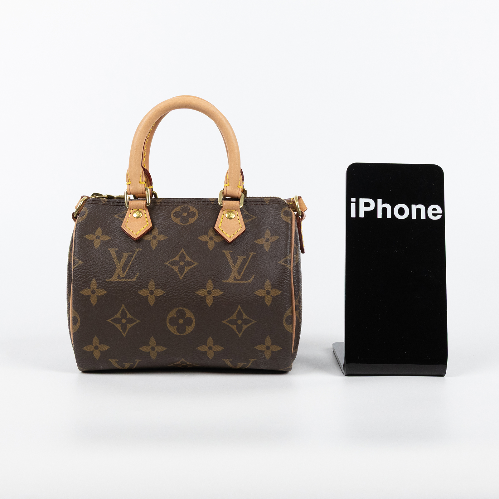 路易威登 LOUIS VUITTON Nano Speedy 經典帆布 手提 斜背 波士頓包 M61252 原花NANO SPEEDY 無附屬品